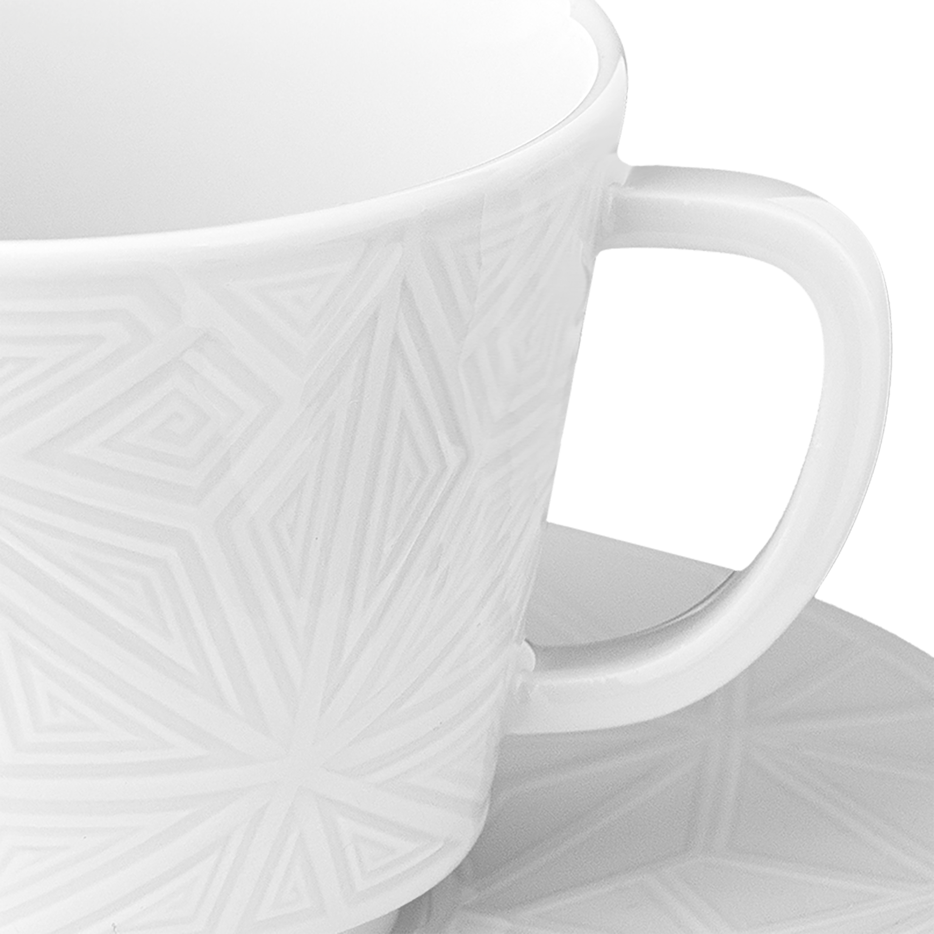 Cappuccinotasse, Weiß, V 0,2 l, H 8 cm | Meissen Vitruv Graphic 000001 - 45584 - Meissen Weimar