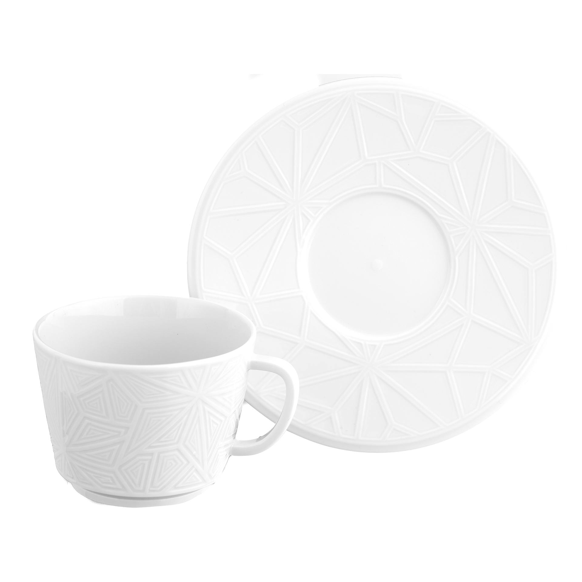 Cappuccinotasse, Weiß, V 0,2 l, H 8 cm | Meissen Vitruv Graphic 000001 - 45584 - Meissen Weimar
