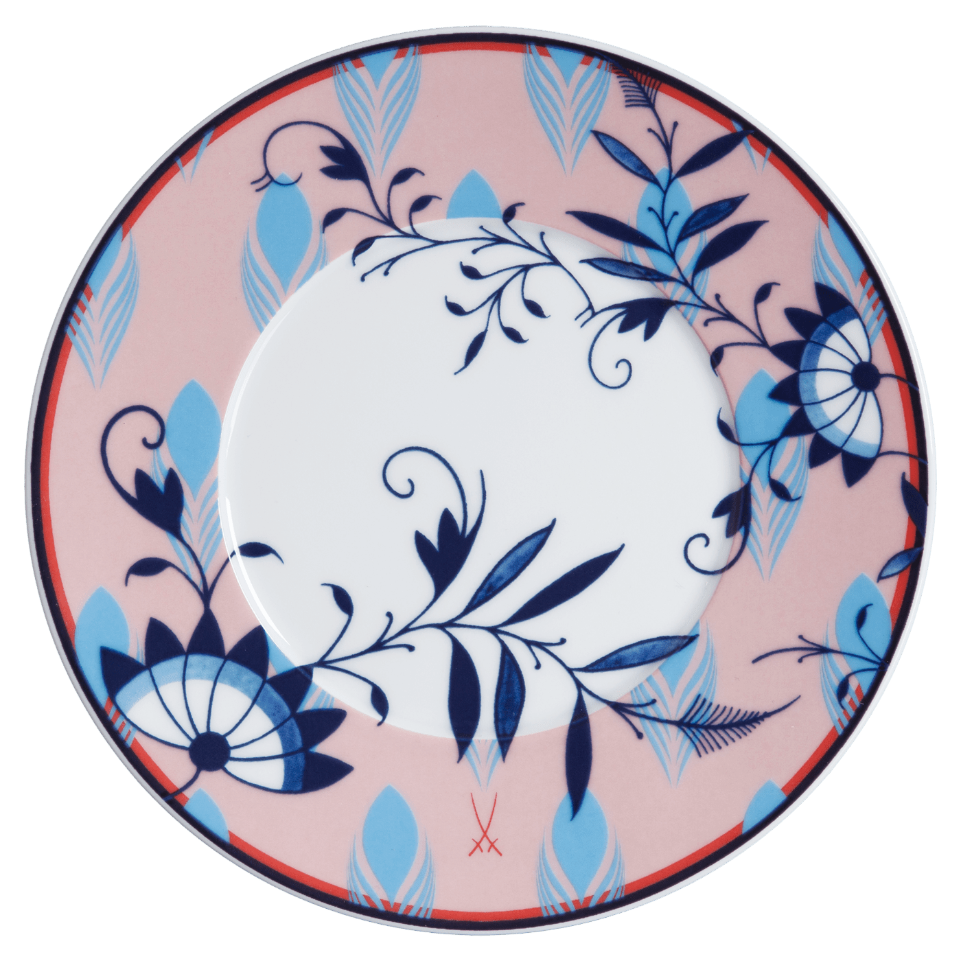 Cappuccinountertasse,"Bloomy Feathers", Ø 17 cm | Meissen No.41 Collage 79A544 - 41564 - Meissen Weimar