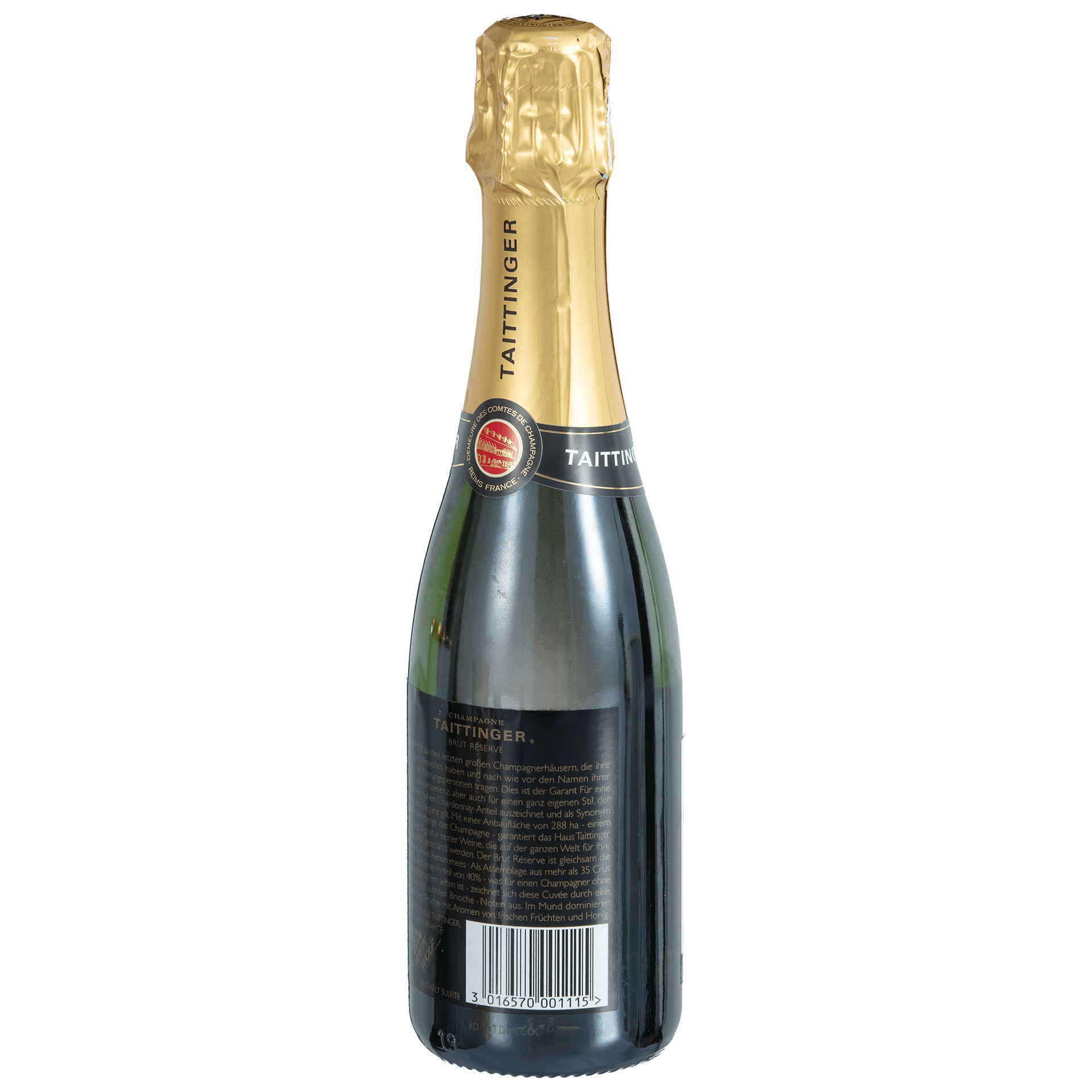 Champagner - Set, 3 - tlg., Taittinger Champagner 0,375 l, 12,5% vol., Champagnerbecher, Glanzgold | Meissen Gourmet - Set 99A582 - 55M89 - Meissen Weimar