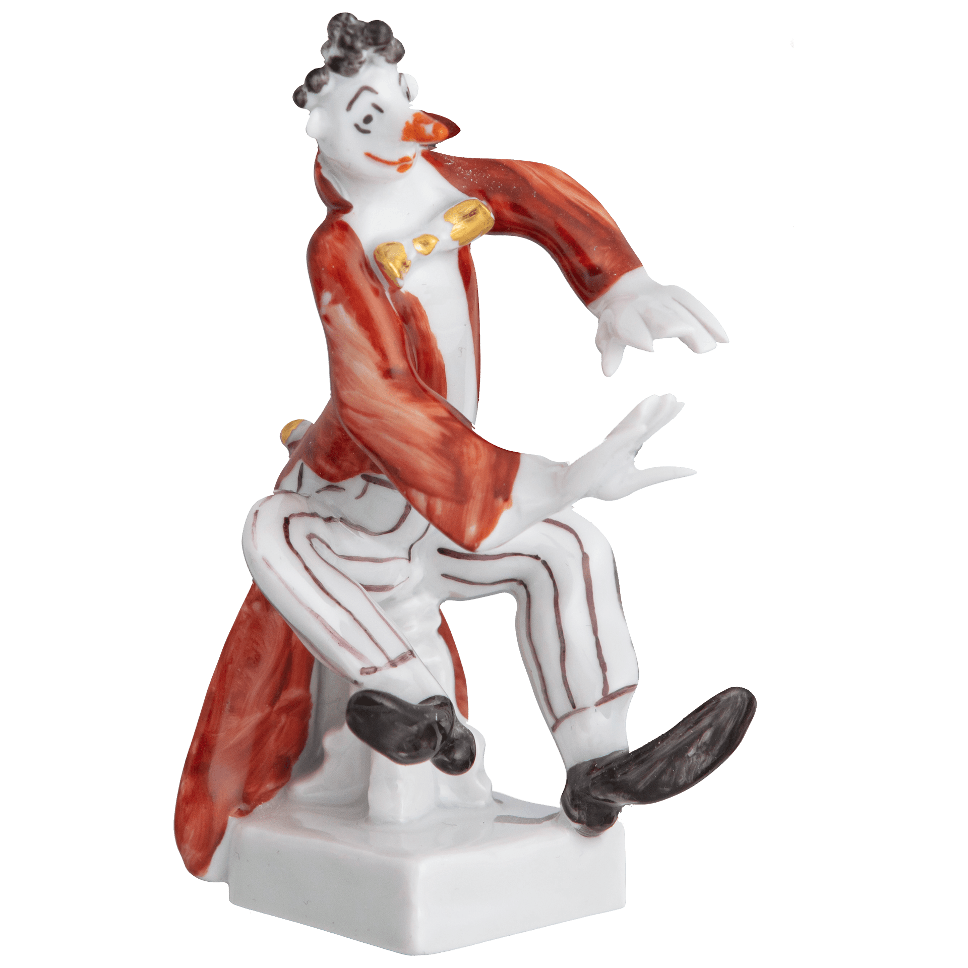 Clown als Pianist, Bunt und gold staffiert - , 7,5 cm | Meissen Miniaturfiguren - Edition 900300 - 60663 - Meissen Weimar