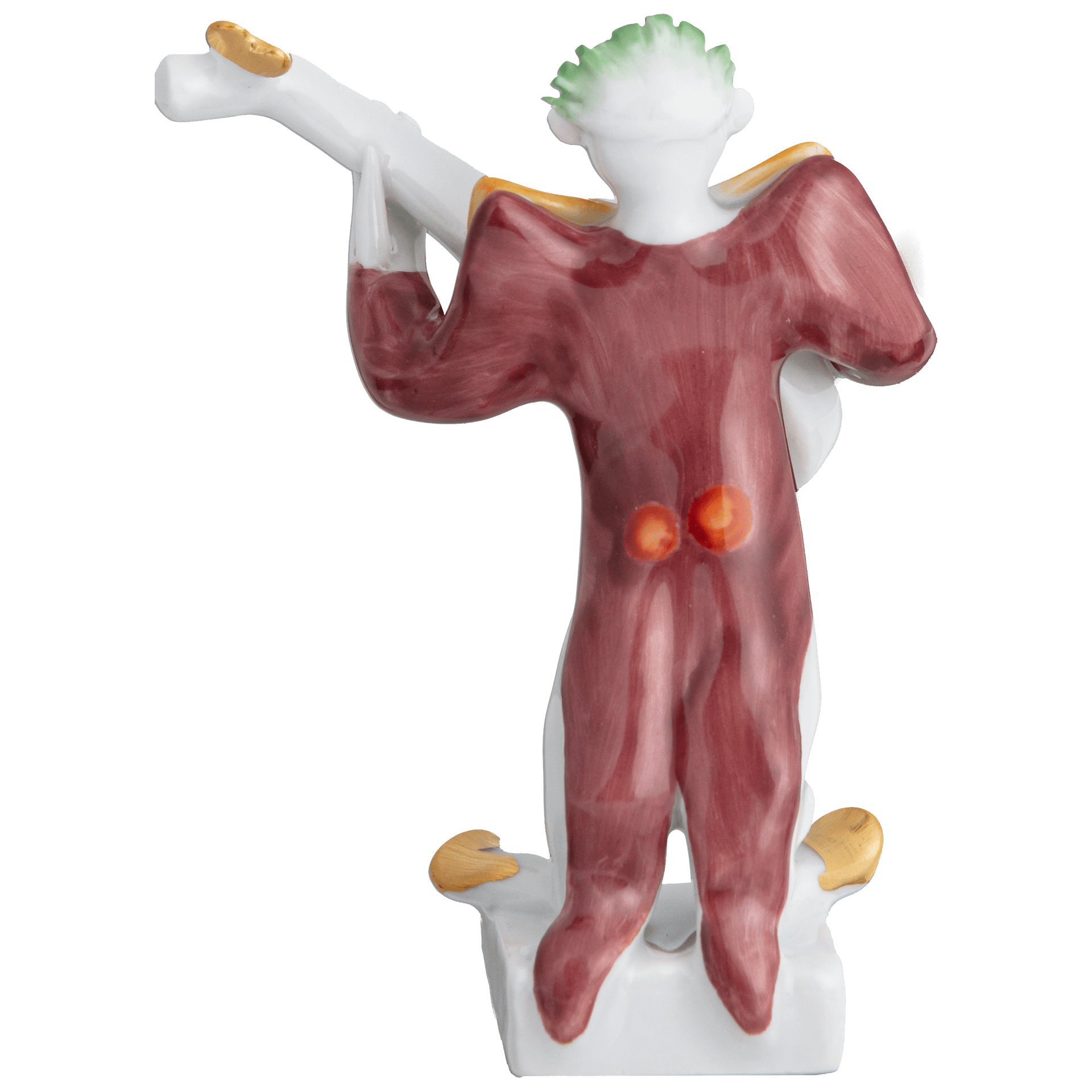 Clown mit Gitarre, Platin staffiert, reich, 8 cm | Meissen Miniaturfiguren - Edition 901300 - 60658 - Meissen Weimar