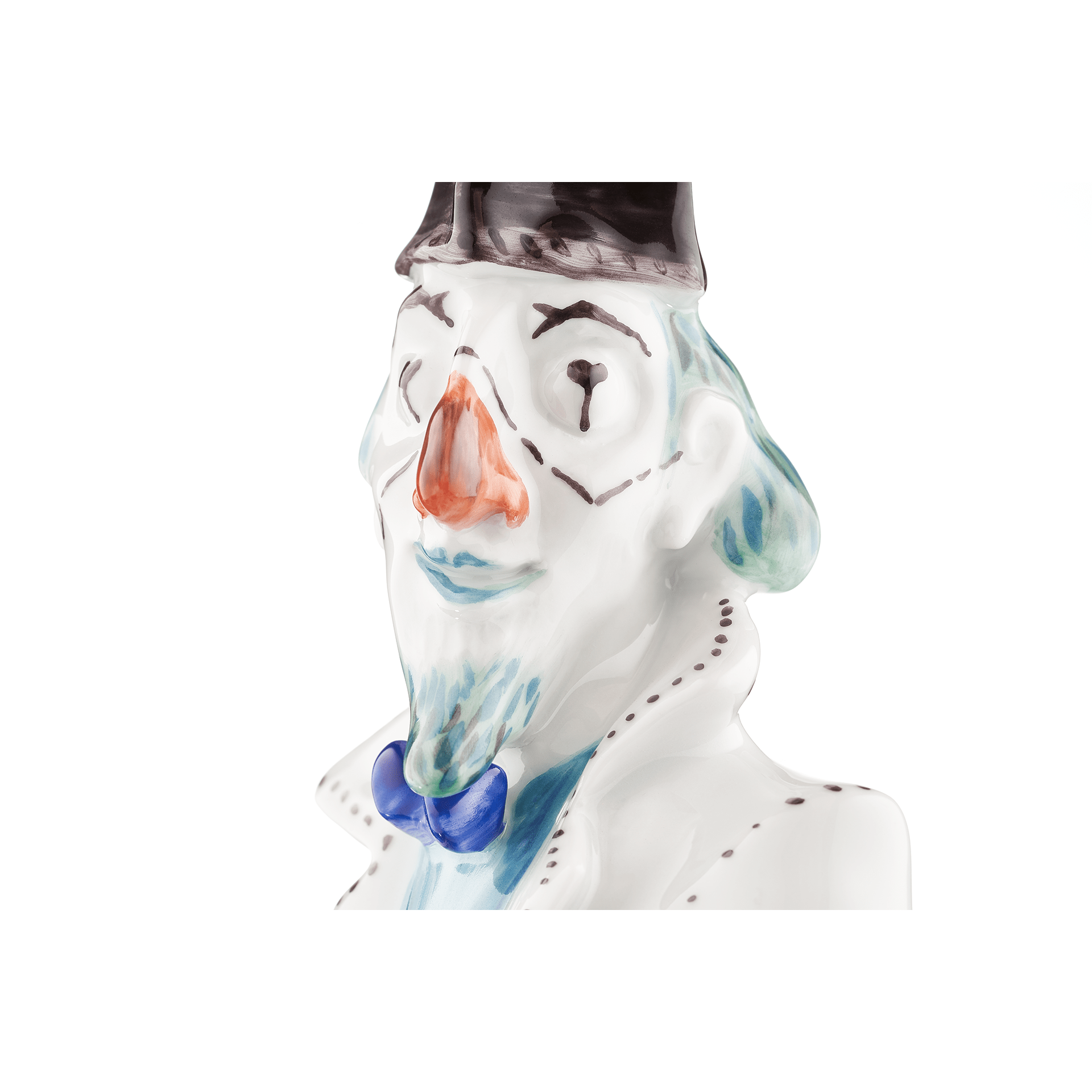 Clown mit Gitarre, Platin staffiert, reich | Künstlerkapelle 901300 - 60466 - Meissen Weimar
