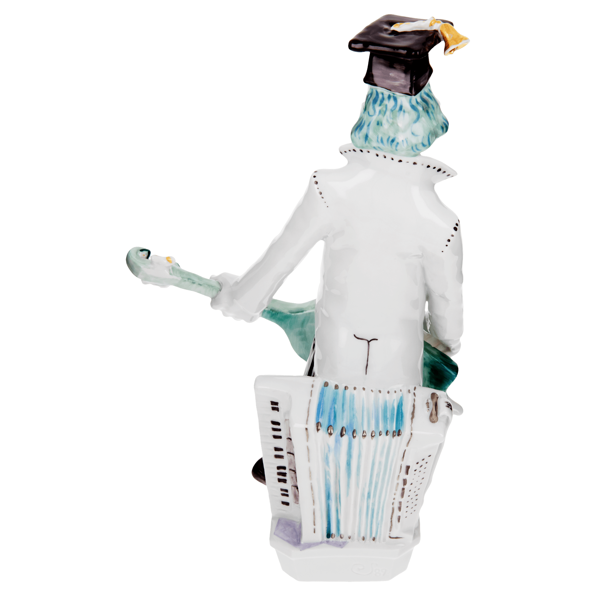 Clown mit Gitarre, Platin staffiert, reich | Künstlerkapelle 901300 - 60466 - Meissen Weimar