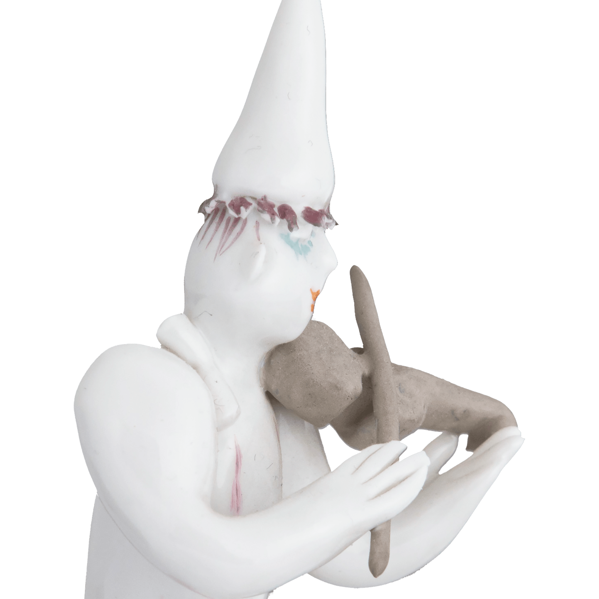 Clown mit Violine, Platin staffiert, reich, 9 cm | Meissen Miniaturfiguren - Edition 901300 - 60652 - Meissen Weimar
