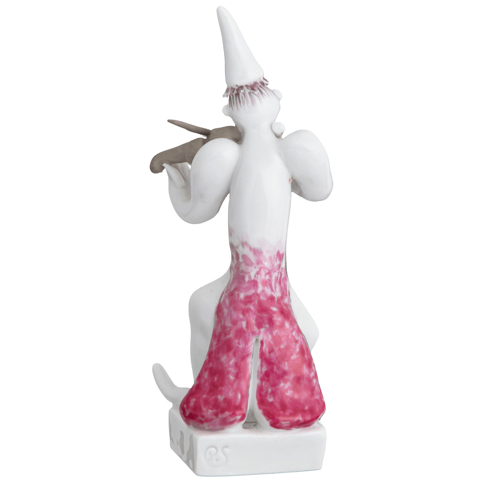 Clown mit Violine, Platin staffiert, reich, 9 cm | Meissen Miniaturfiguren - Edition 901300 - 60652 - Meissen Weimar