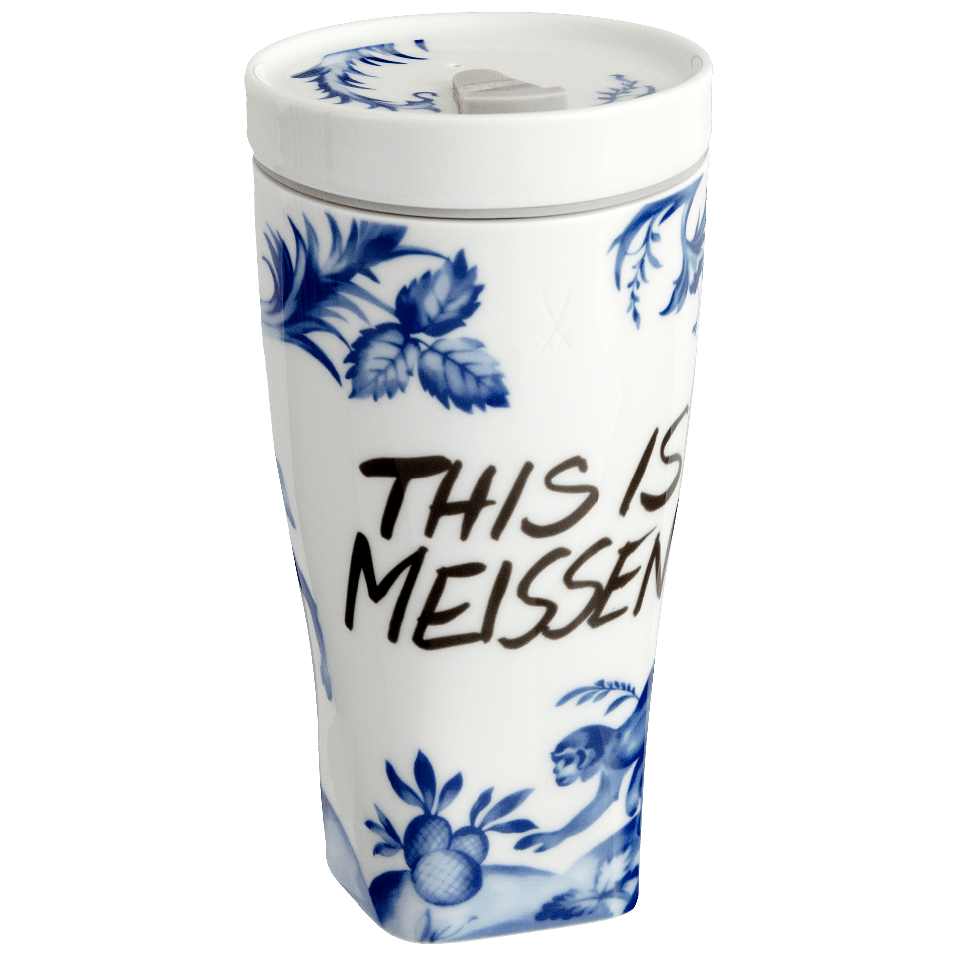 Coffee to go Becher, Affe und Faultier, 0,35 l | Meissen Coffee to go Collection - Nova 79A933 - 46M02 - Meissen Weimar