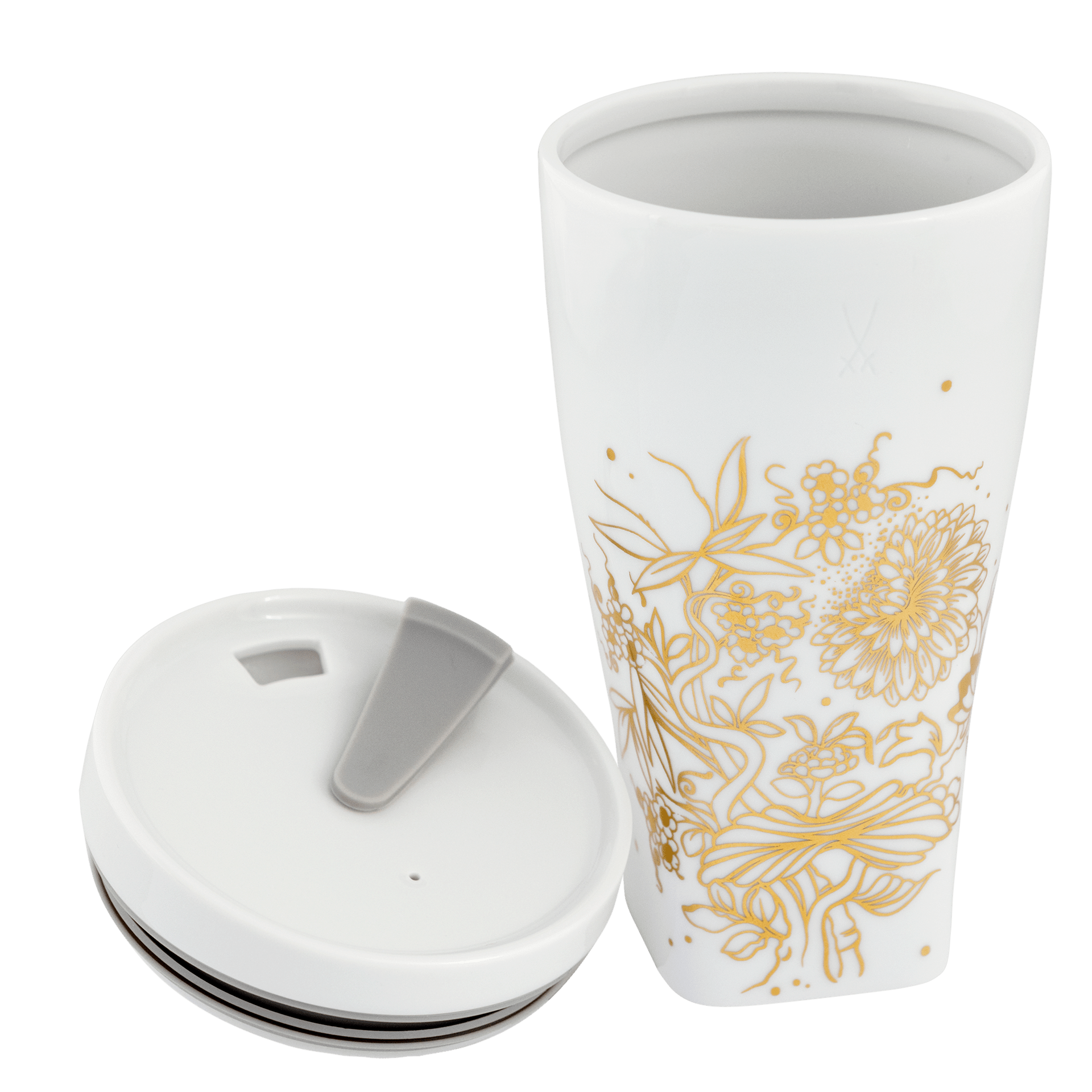 Coffee to go Becher Golden Onion Style H 17 cm | Meissen Coffee to go Collection - Nova vs-79b604-46m01 - Meissen Weimar