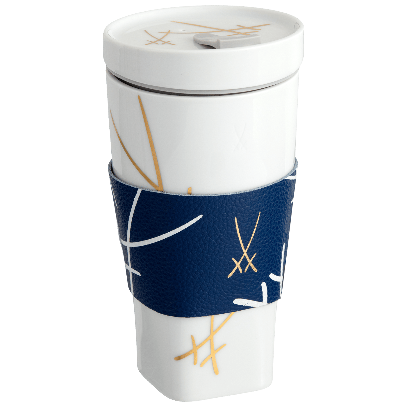 Coffee to go Becher mit Manschette, "Swords", V 0,35 l | Accessoires Meissen Nova 77A042 - 46M01 - Meissen Weimar