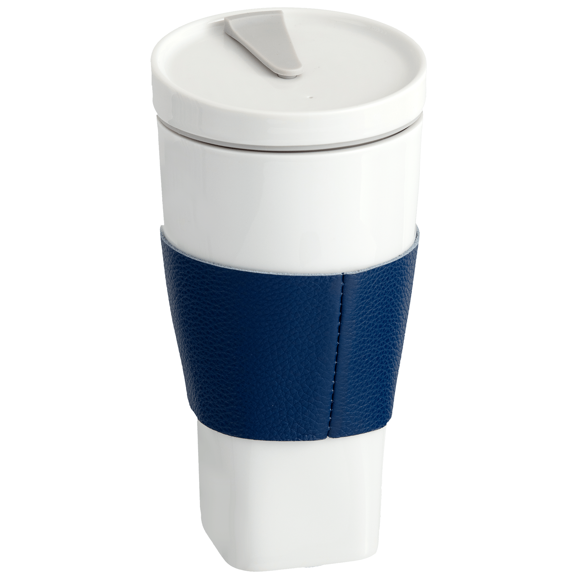 Coffee to go Becher, Weiß mit Monogramm platin, V 0,35 l | Meissen Coffee to go Collection - Nova vs-97b203-46m02 - Meissen Weimar
