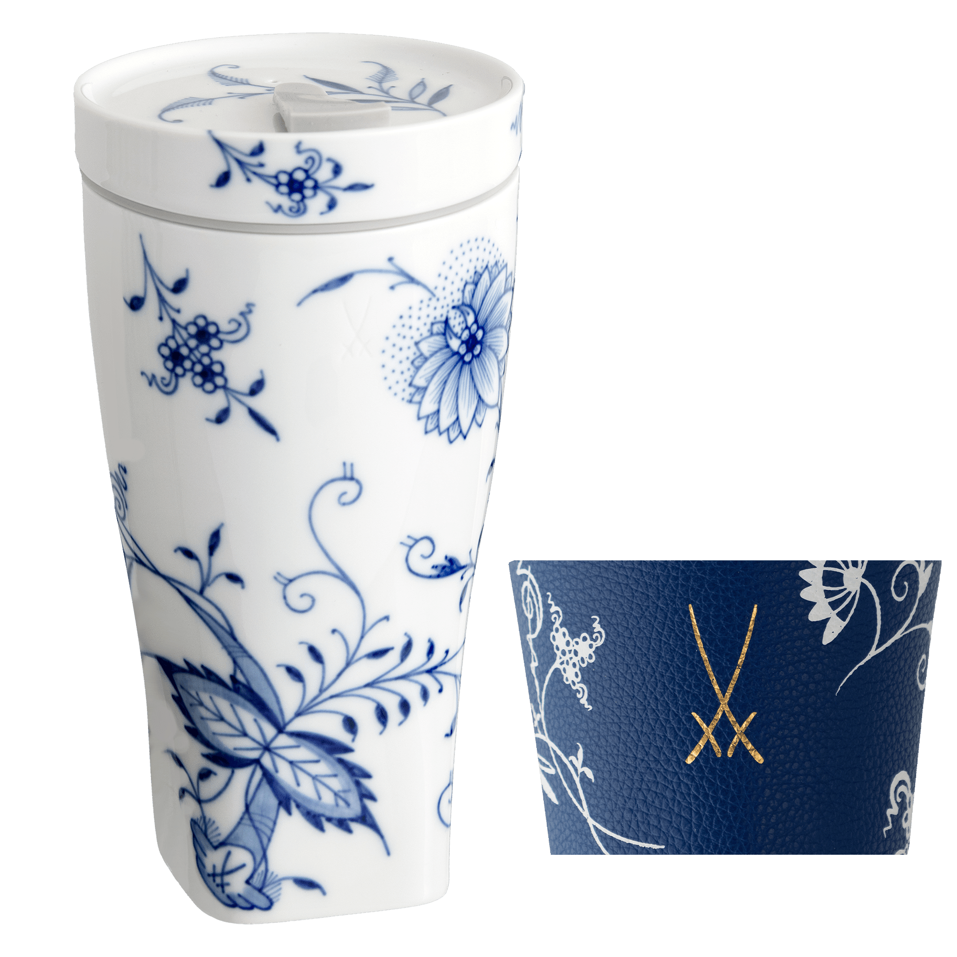 Coffee to go Becher Zwiebelmuster Style, V 0,35 l | Meissen Coffee to go Collection - Nova vs-801001-46m01 - Meissen Weimar