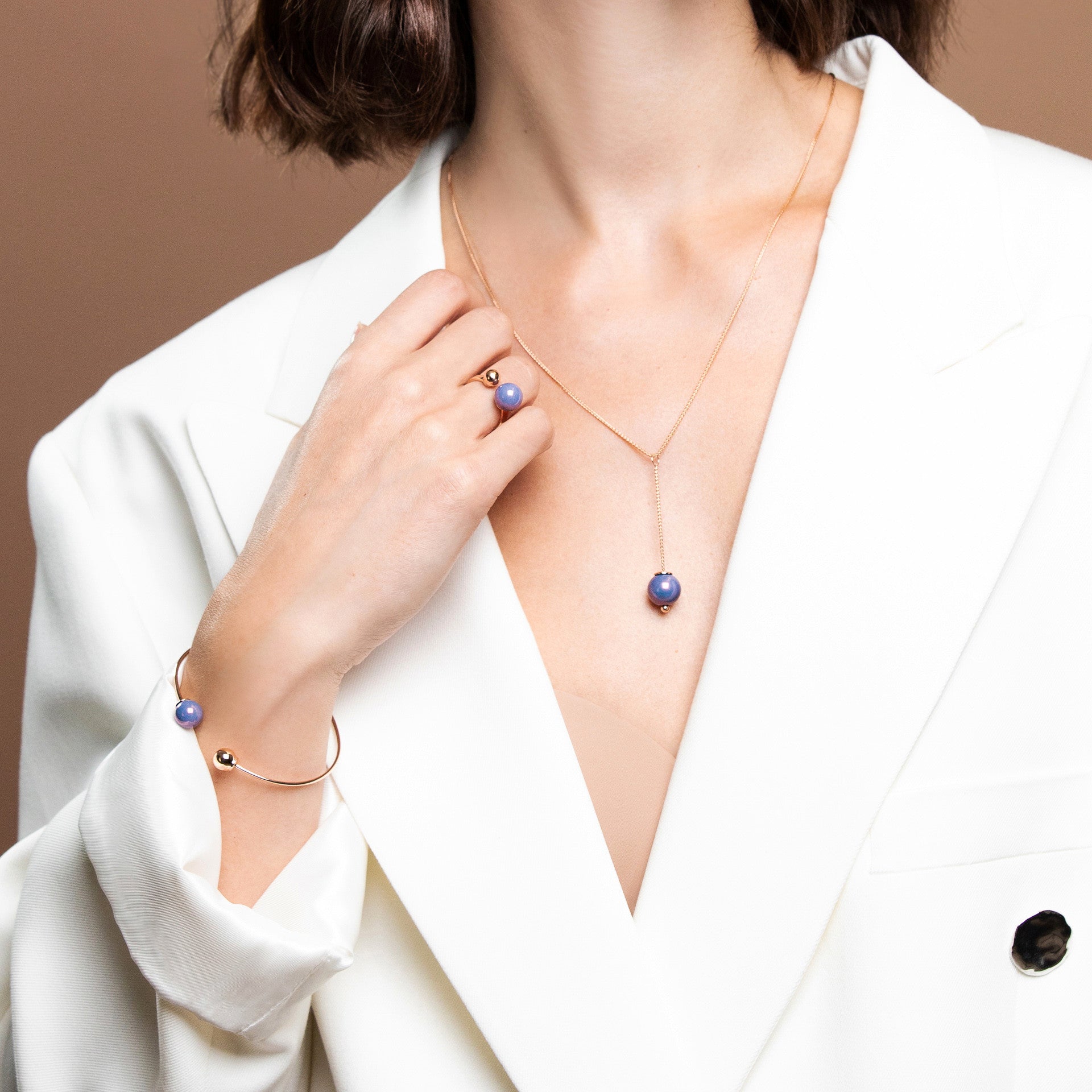 Collier Pearl Collection Lilac, L 63 cm | Meissen Pearl Collection mpj20pcl131c63 - Meissen Weimar