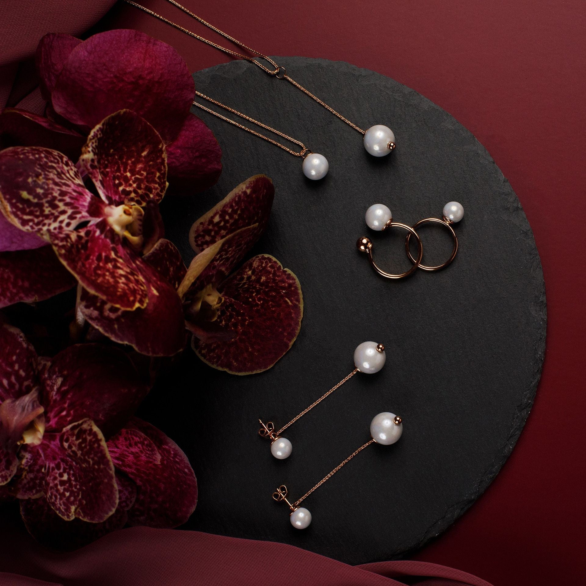 Collier Roségold, 63 cm | Meissen Pearl Collection mpj20pcw131c63 - Meissen Weimar