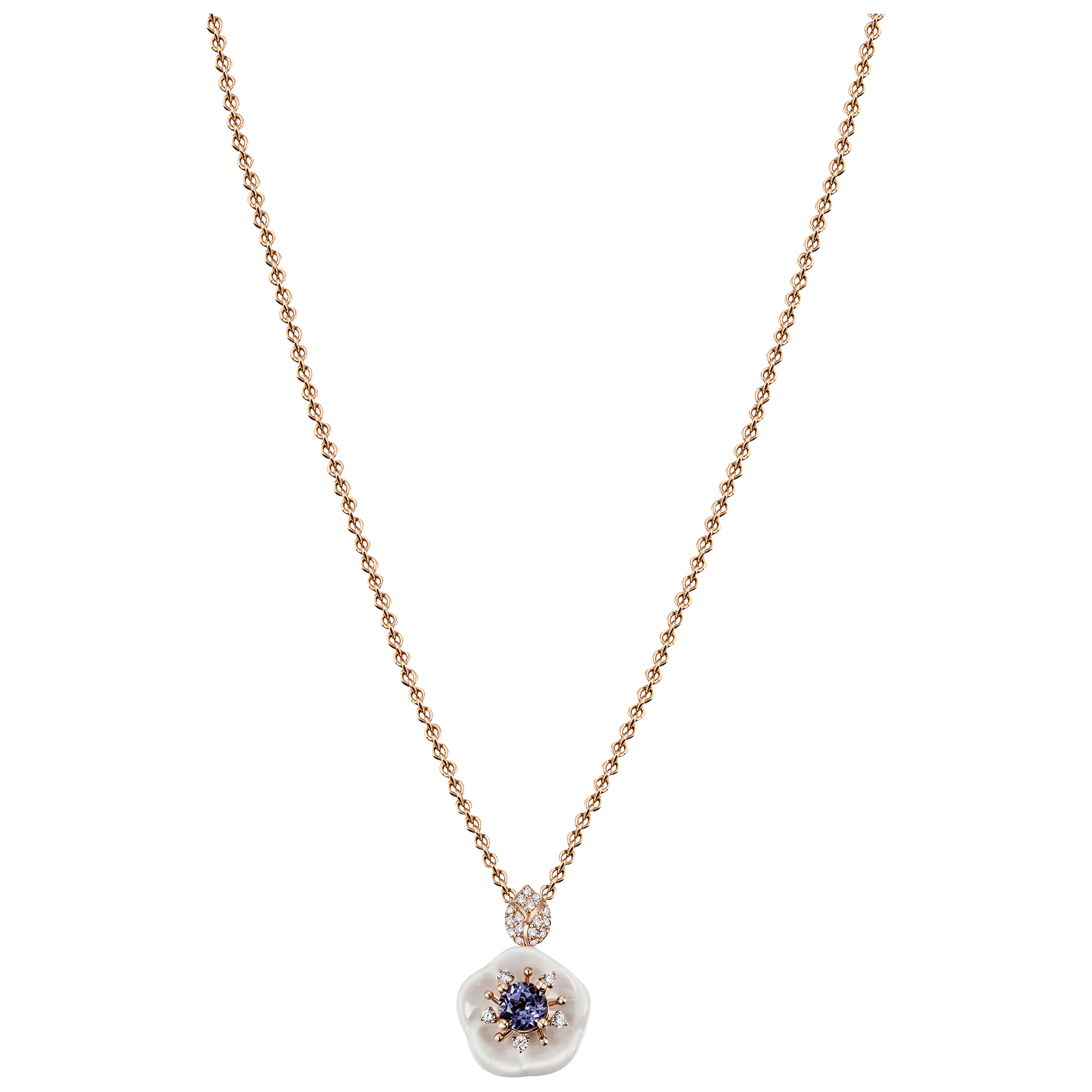 Collier, Tansanit Blau, 45 cm | Meissen Royal Blossom Collection mpj20bl176c45 - Meissen Weimar