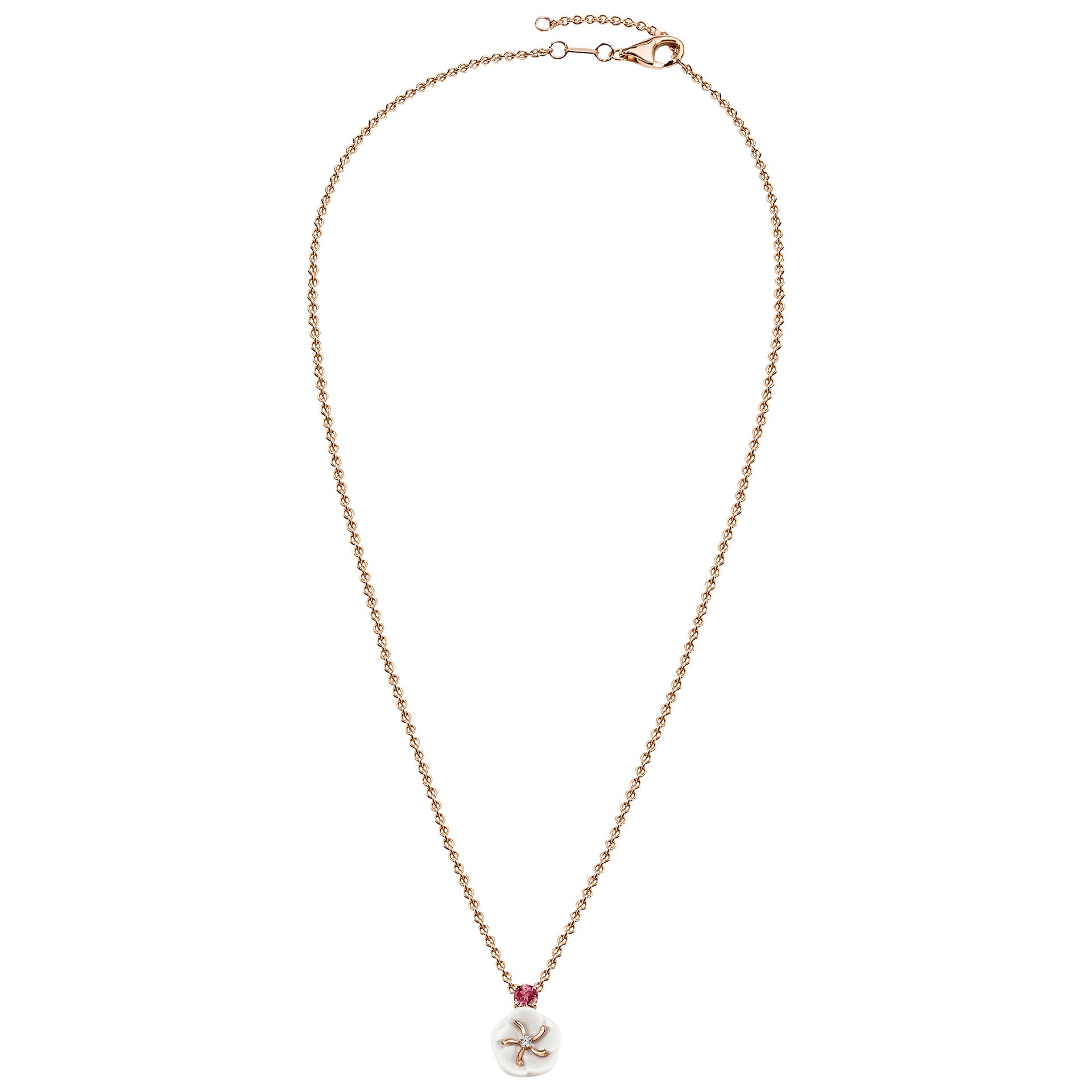 Collier, Turmalin Rosa, 45 cm | Meissen Royal Blossom Collection mpj20bl165c45 - Meissen Weimar