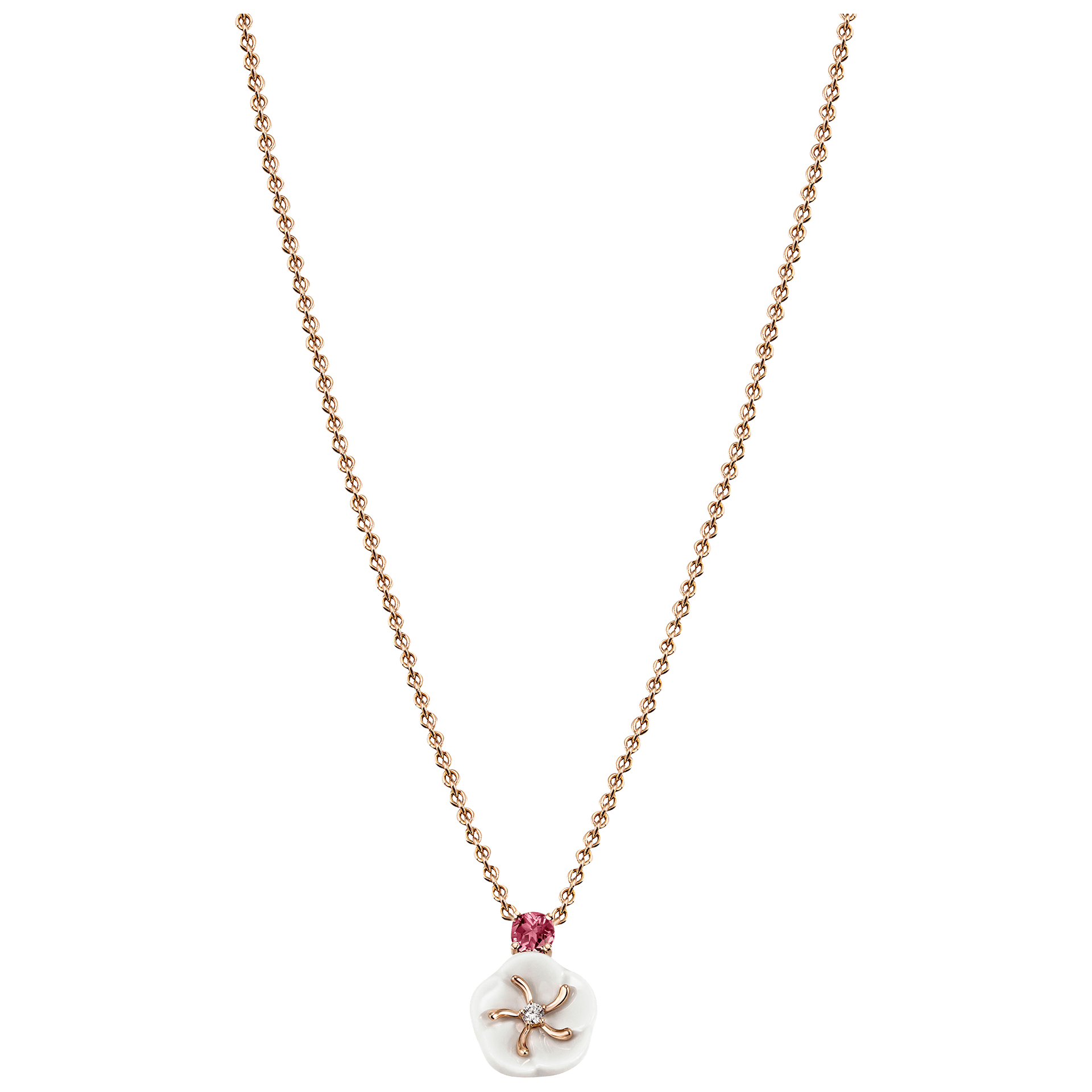 Collier, Turmalin Rosa, 45 cm | Meissen Royal Blossom Collection mpj20bl165c45 - Meissen Weimar