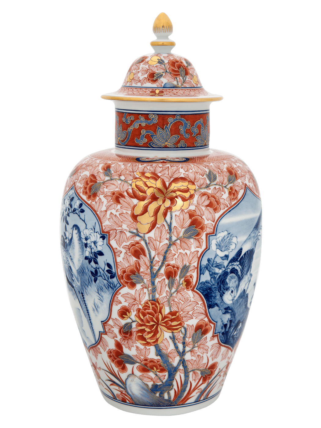 Deckelvase Rot, H 33 cm | Meissen Limitierte Meisterwerke 582984 - 51085 - Meissen Weimar