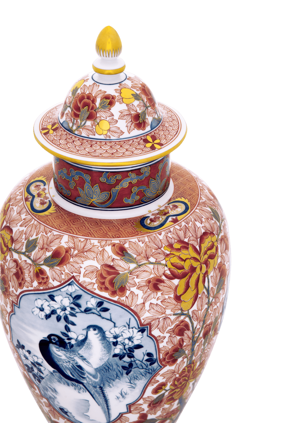 Deckelvase Rot, H 33 cm | Meissen Limitierte Meisterwerke 582984 - 51085 - Meissen Weimar
