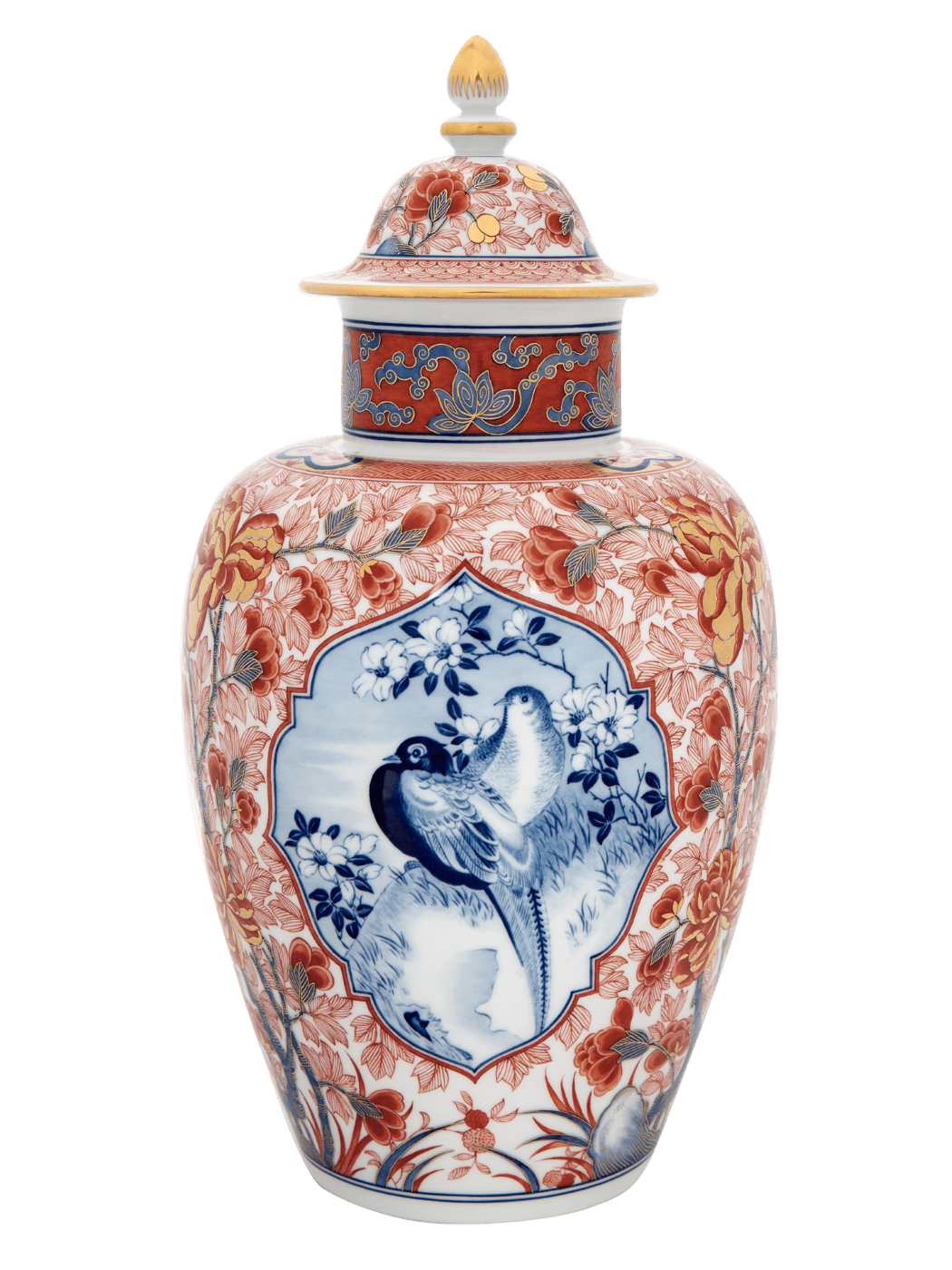 Deckelvase Rot, H 33 cm | Meissen Limitierte Meisterwerke 582984 - 51085 - Meissen Weimar