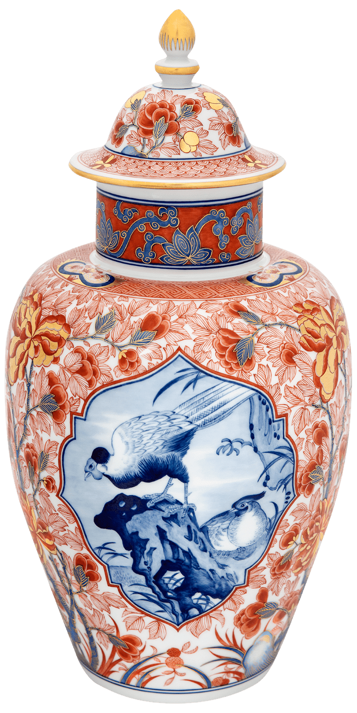 Deckelvase Rot, H 33 cm | Meissen Limitierte Meisterwerke 582984 - 51085 - Meissen Weimar