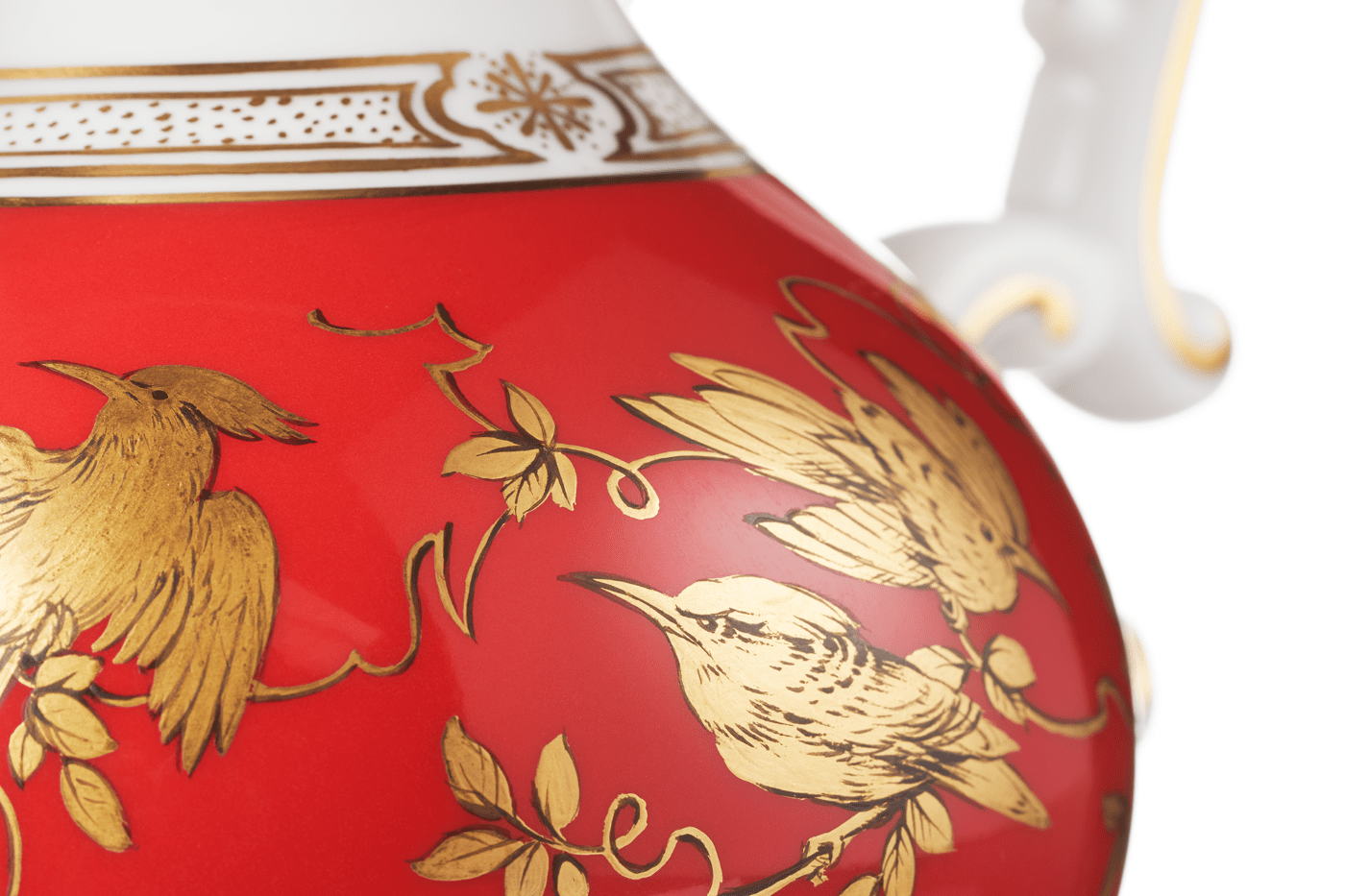 Dejeuner Tassen - Set Goldene Vögel und Blattranken 4 - Teilig | Meissen Limitierte Meisterwerke 265884 - c5518 - Meissen Weimar