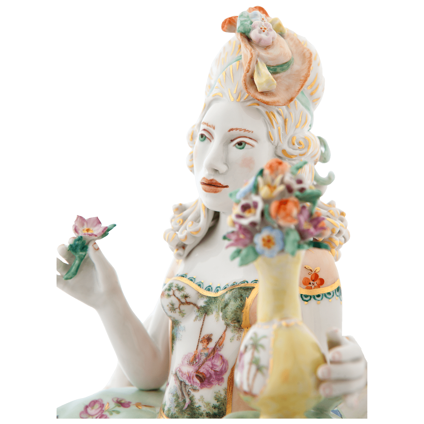 Designer - Skulptur Flora, Mehrfarbig, H 26 cm | Meissen Figuren Individuell 65c028 - 73697 - Meissen Weimar