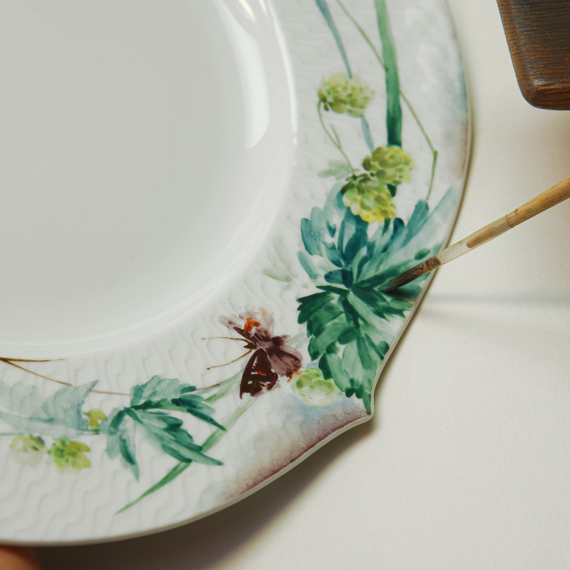Dessertschale Waldflora Ø 14,5 cm | Meissen Wellenspiel Relief 614501 - 29411 - Meissen Weimar