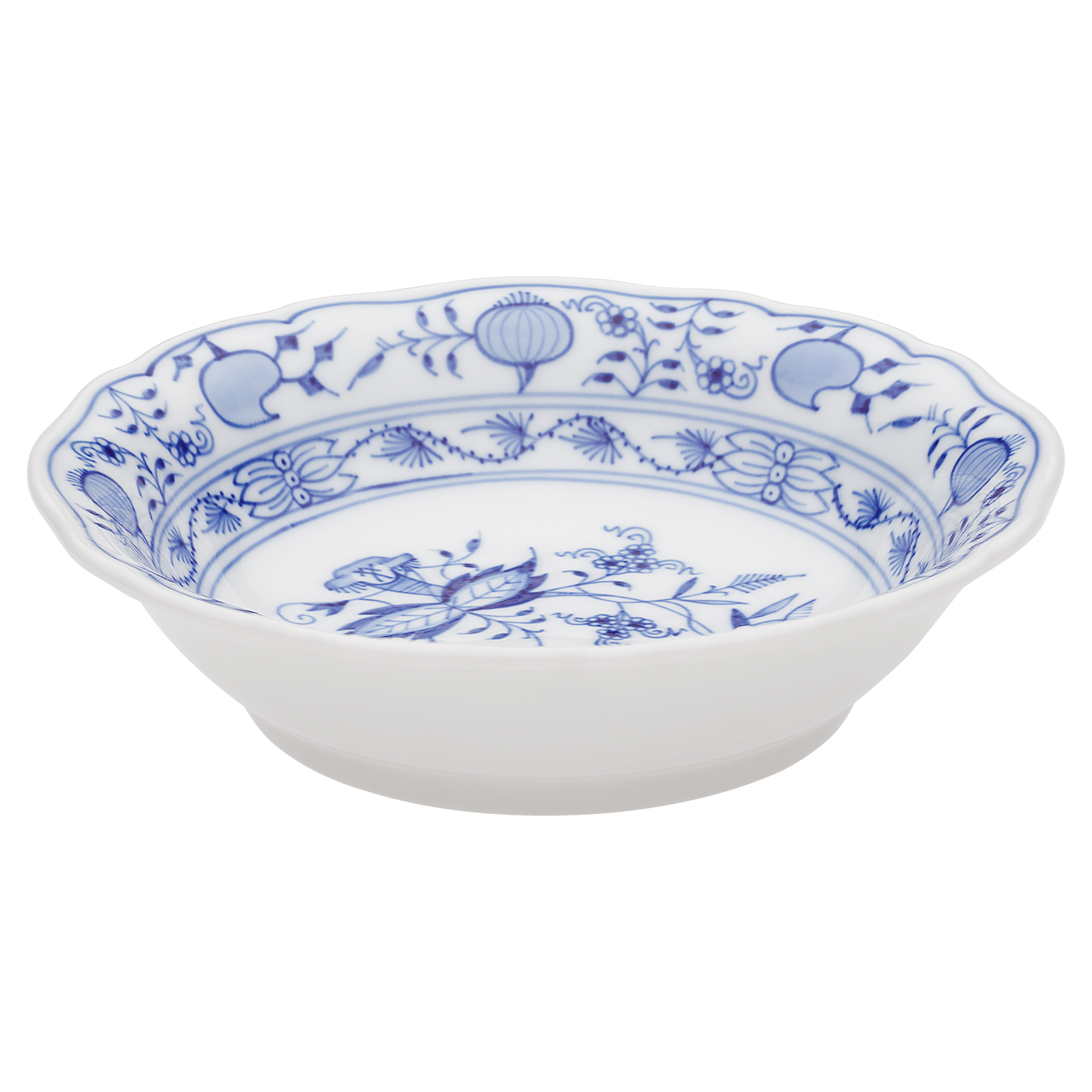 Dessertschale, Zwiebelmuster, kobaltblau, weißer Rand, Ø 14,5 cm | Meissen Neuer Ausschnitt 800101 - 00411 - Meissen Weimar