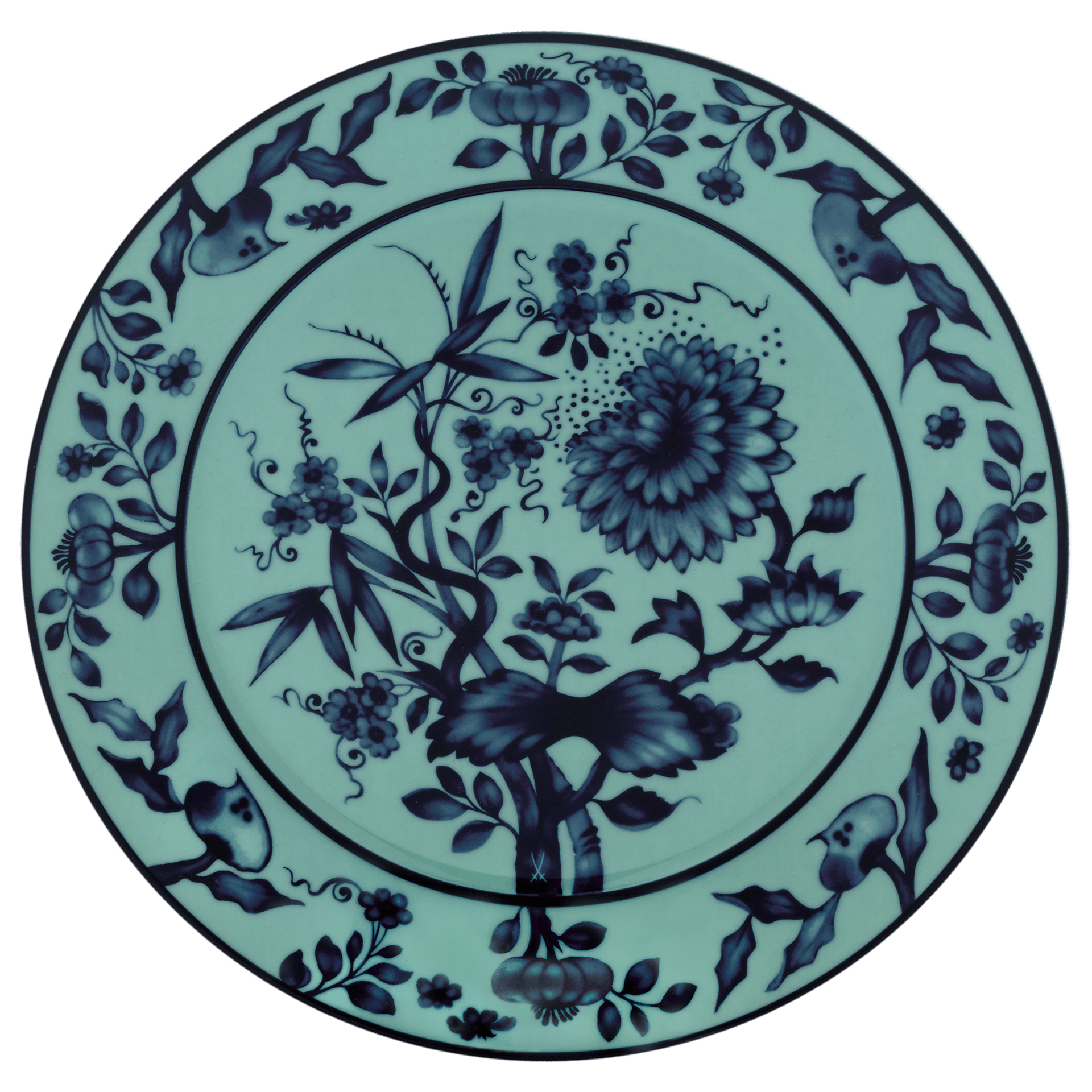 Dessertteller Seladongrün Ø 22 cm | Meissen No.41 Zwiebelmuster 79b530-41473 - Meissen Weimar