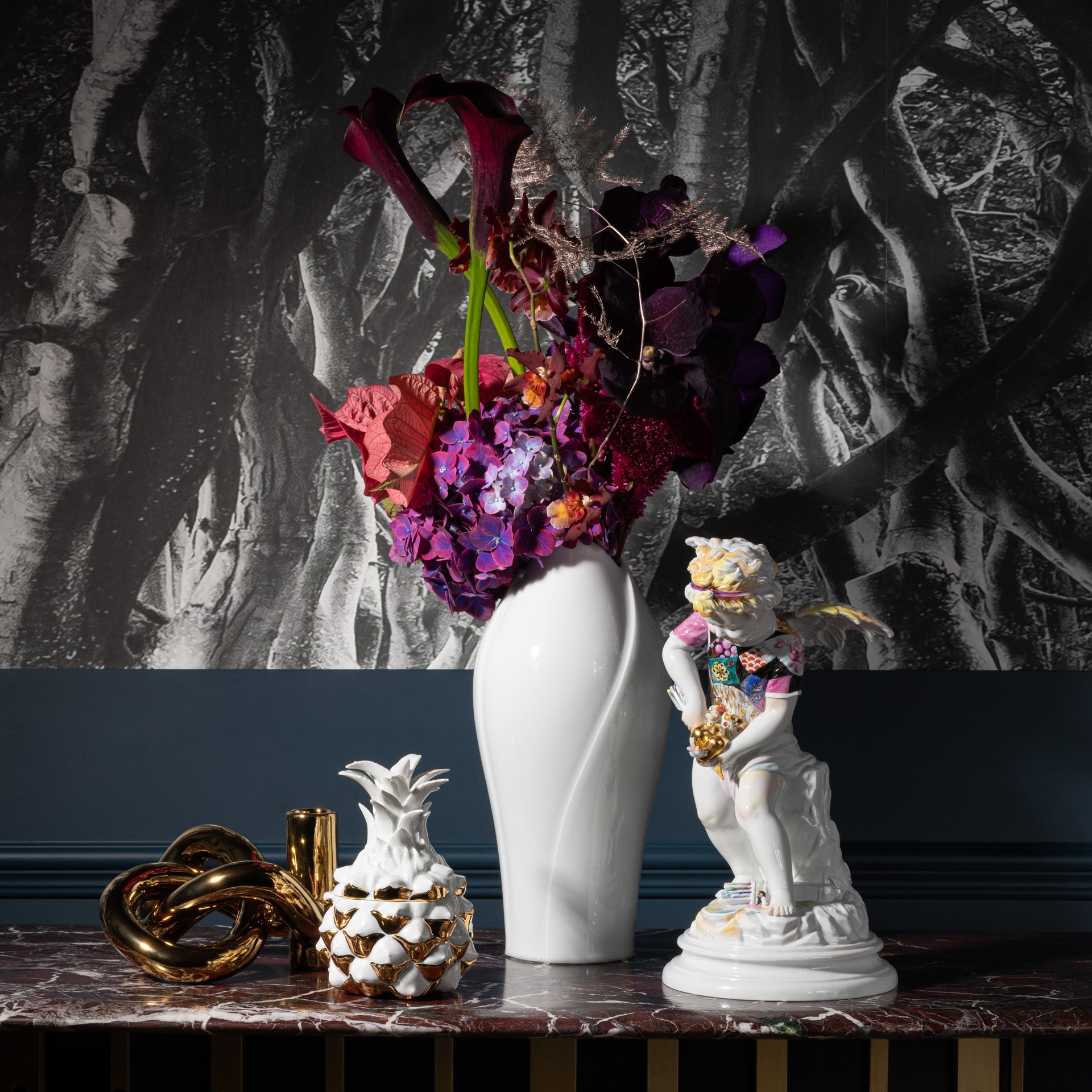 Dose, Glanzgold, H 15 cm | Meissen Dosen Kollektion "Orangerie" 99a433 - 52250 - Meissen Weimar