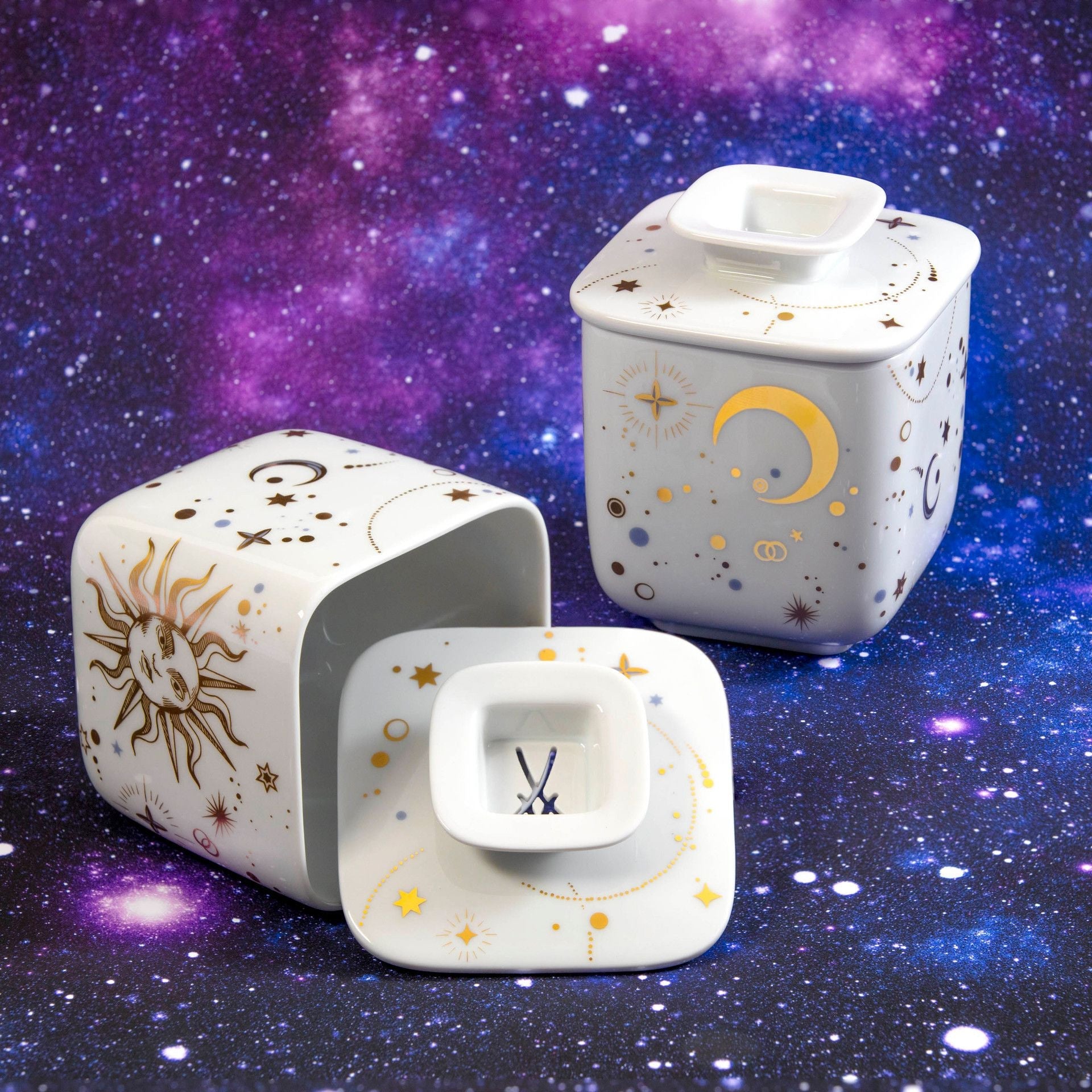 Dose mit Schwerterdeckel, H 11 cm | Meissen Zodiac Collection 79A925 - 52991 - Meissen Weimar