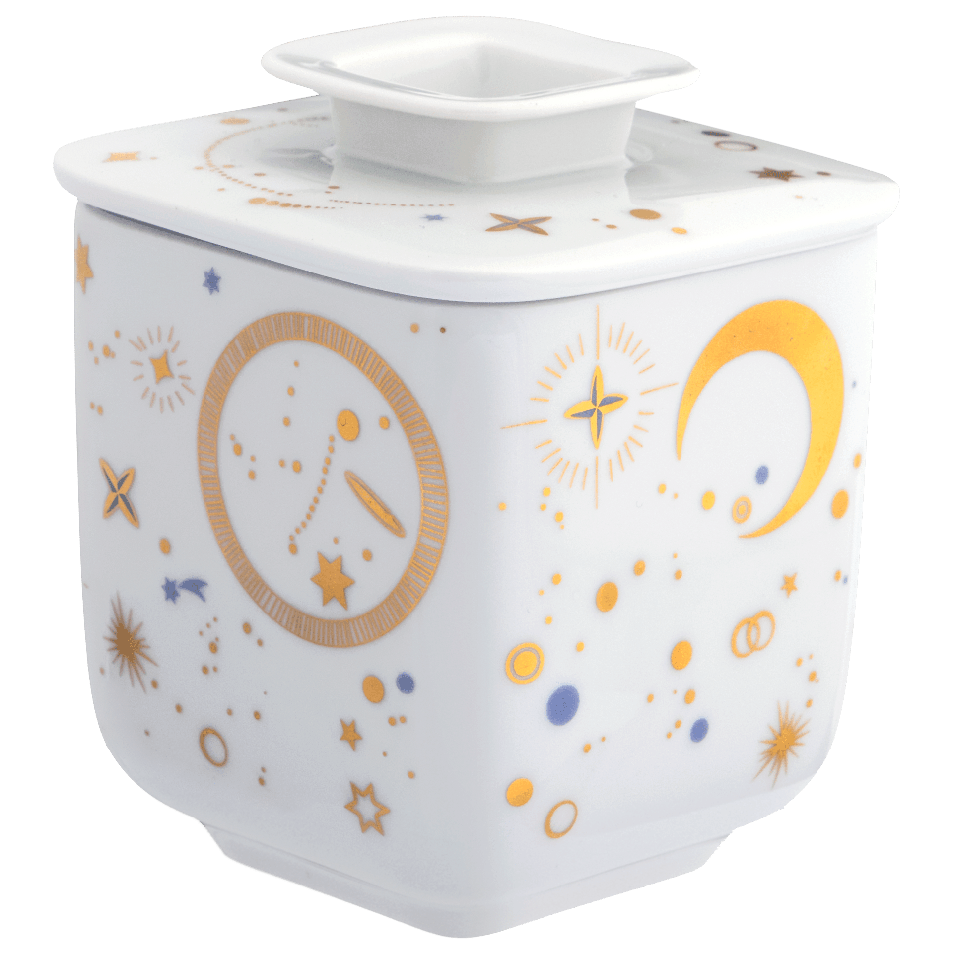 Dose mit Schwerterdeckel, H 11 cm | Meissen Zodiac Collection 79A925 - 52991 - Meissen Weimar