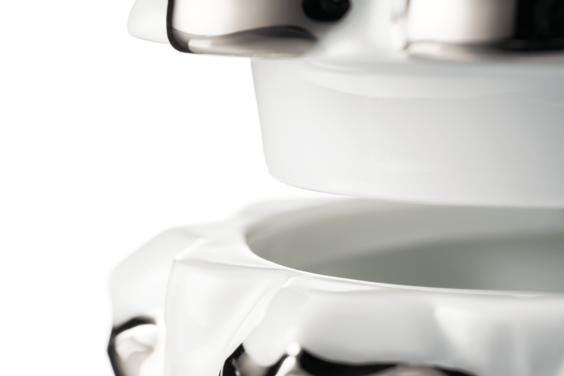 Dose, Platin, H 15 cm | Meissen Dosen Kollektion "Orangerie" 99a533 - 52250 - Meissen Weimar