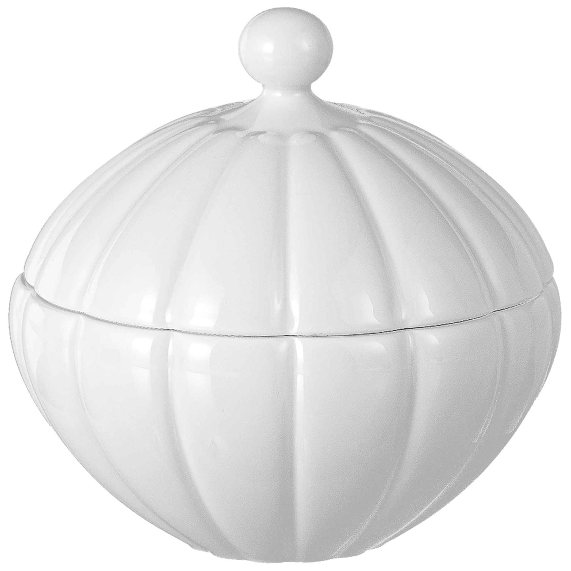 Dose, rund, Relief 'Landscape', Weiß, Ø 11,5 cm | Meissen Relief 000001 - 52255 - Meissen Weimar