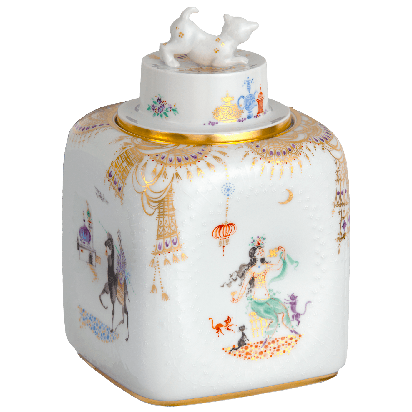 Dose Szenen aus Tausendundeiner Nacht, Limitiert, H 19 cm | Meissen Limitierte Meisterwerke 68a174 - 52864 - Meissen Weimar