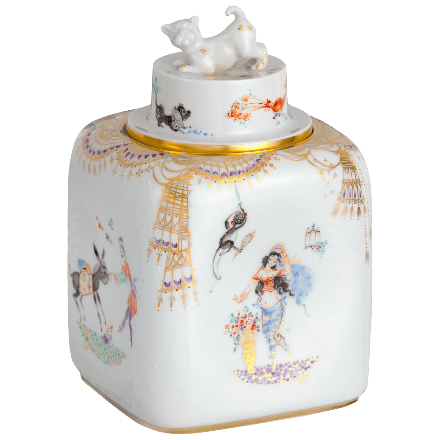 Dose Szenen aus Tausendundeiner Nacht, Limitiert, H 19 cm | Meissen Limitierte Meisterwerke 68a174 - 52864 - Meissen Weimar
