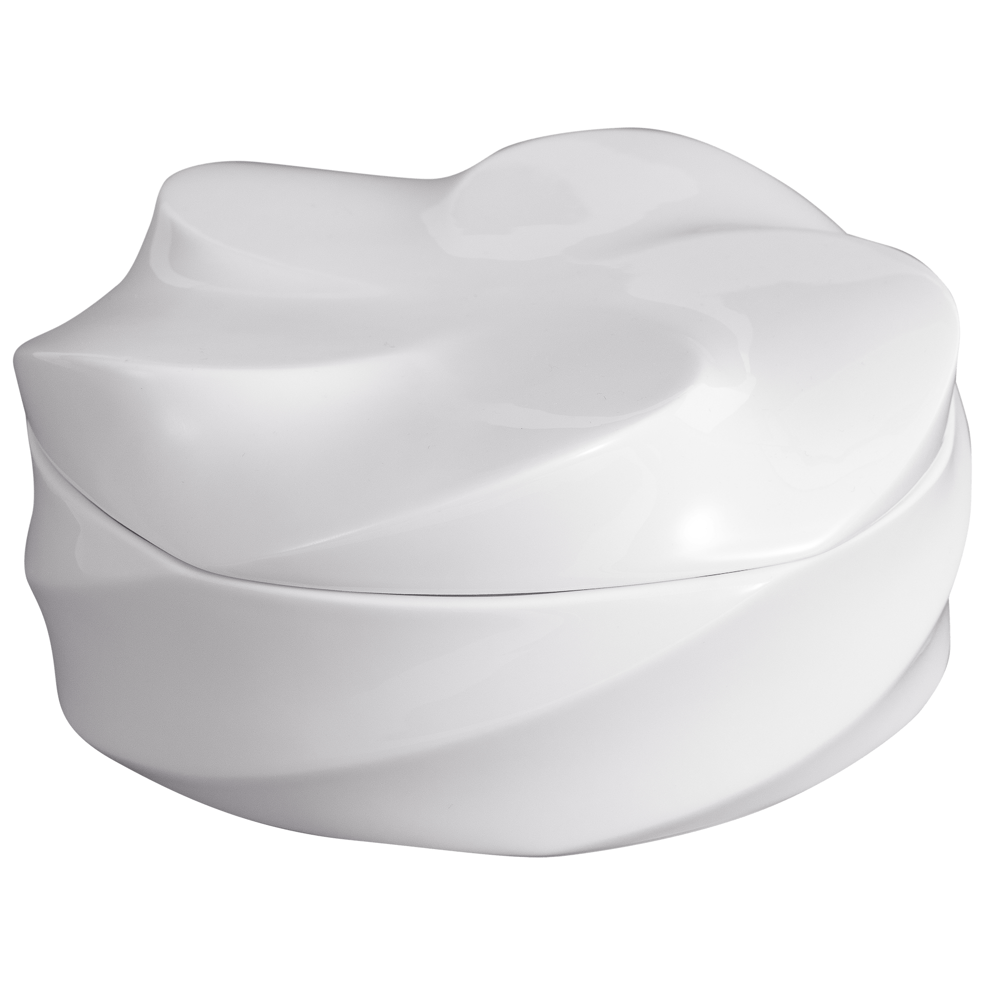 Dose, "Twist", groß, Weiß, Ø 16,5 cm | Meissen Dosen Kollektion 000001 - 52994 - Meissen Weimar