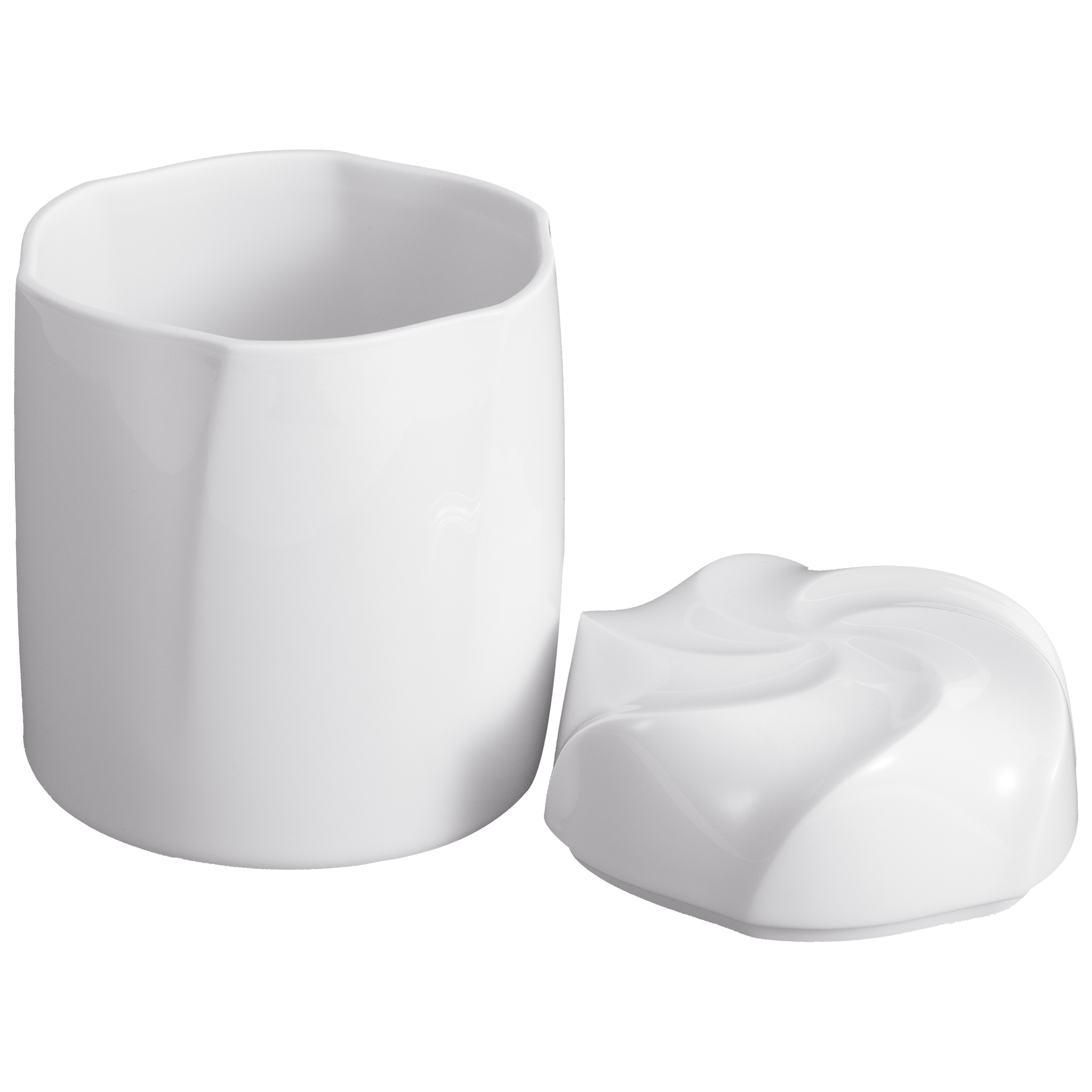 Dose, "Twist", hoch, Weiß, Ø 10 cm | Meissen Dosen Kollektion 000001 - 52995 - Meissen Weimar