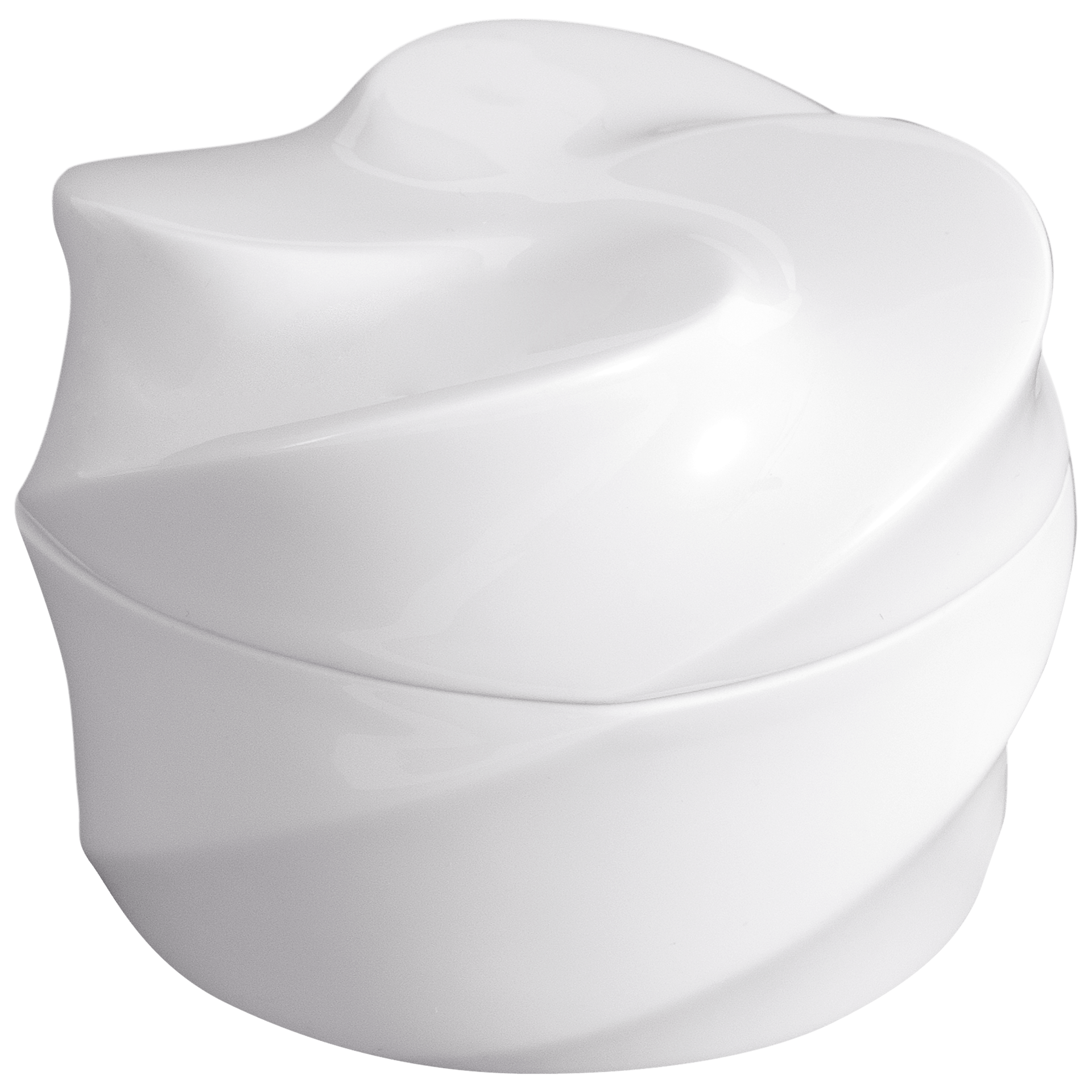 Dose, "Twist", klein, Weiß, Ø 9 cm | Meissen Dosen Kollektion 000001 - 52992 - Meissen Weimar