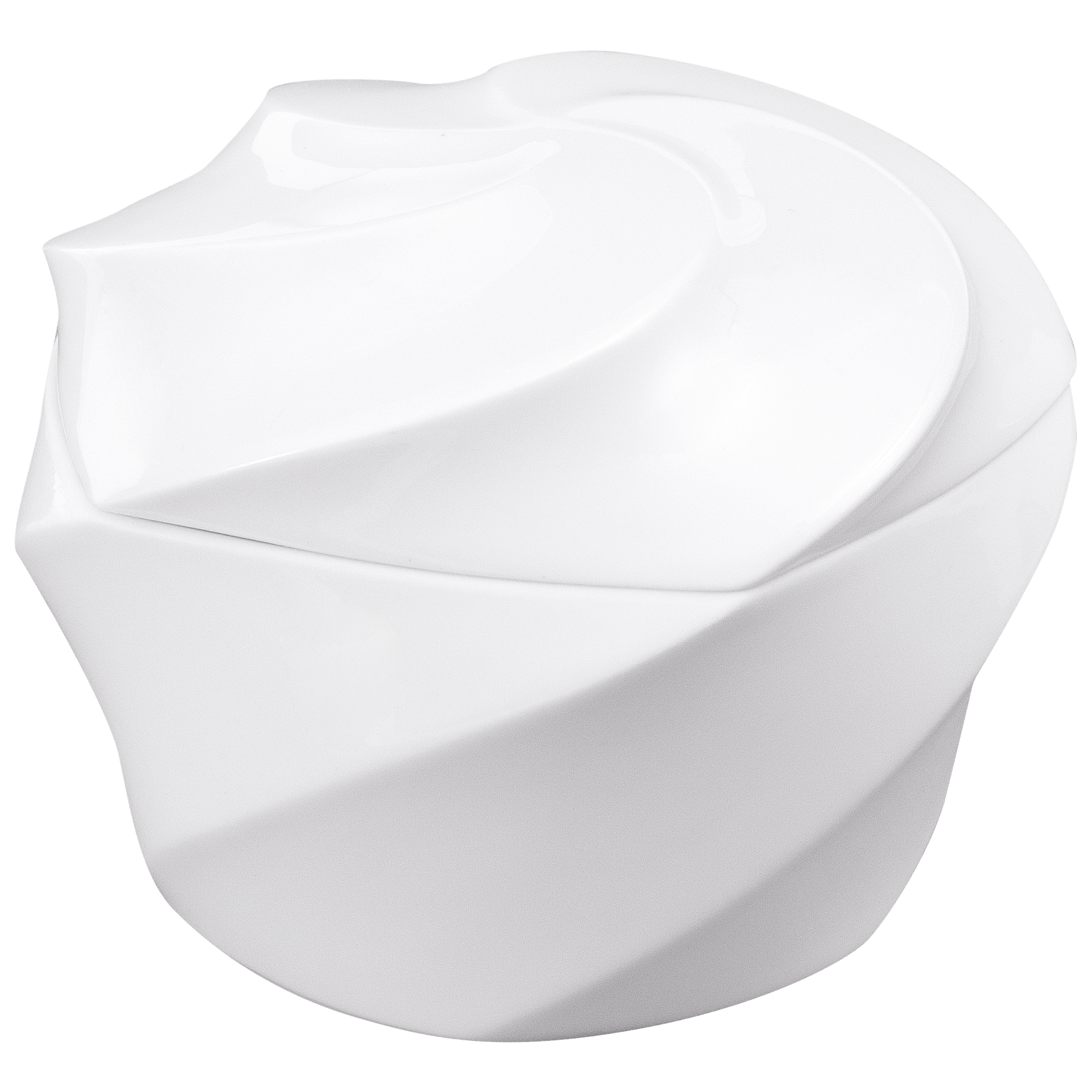 Dose, "Twist", mittel, Weiß, Ø 11 cm | Meissen Dosen Kollektion 000001 - 52993 - Meissen Weimar