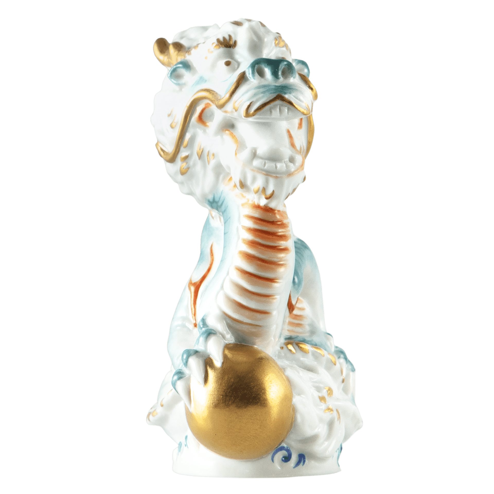 Drache, Bunt und gold staffiert, H 7 cm | Meissen Einzelplastik 900300 - 83712 - Meissen Weimar