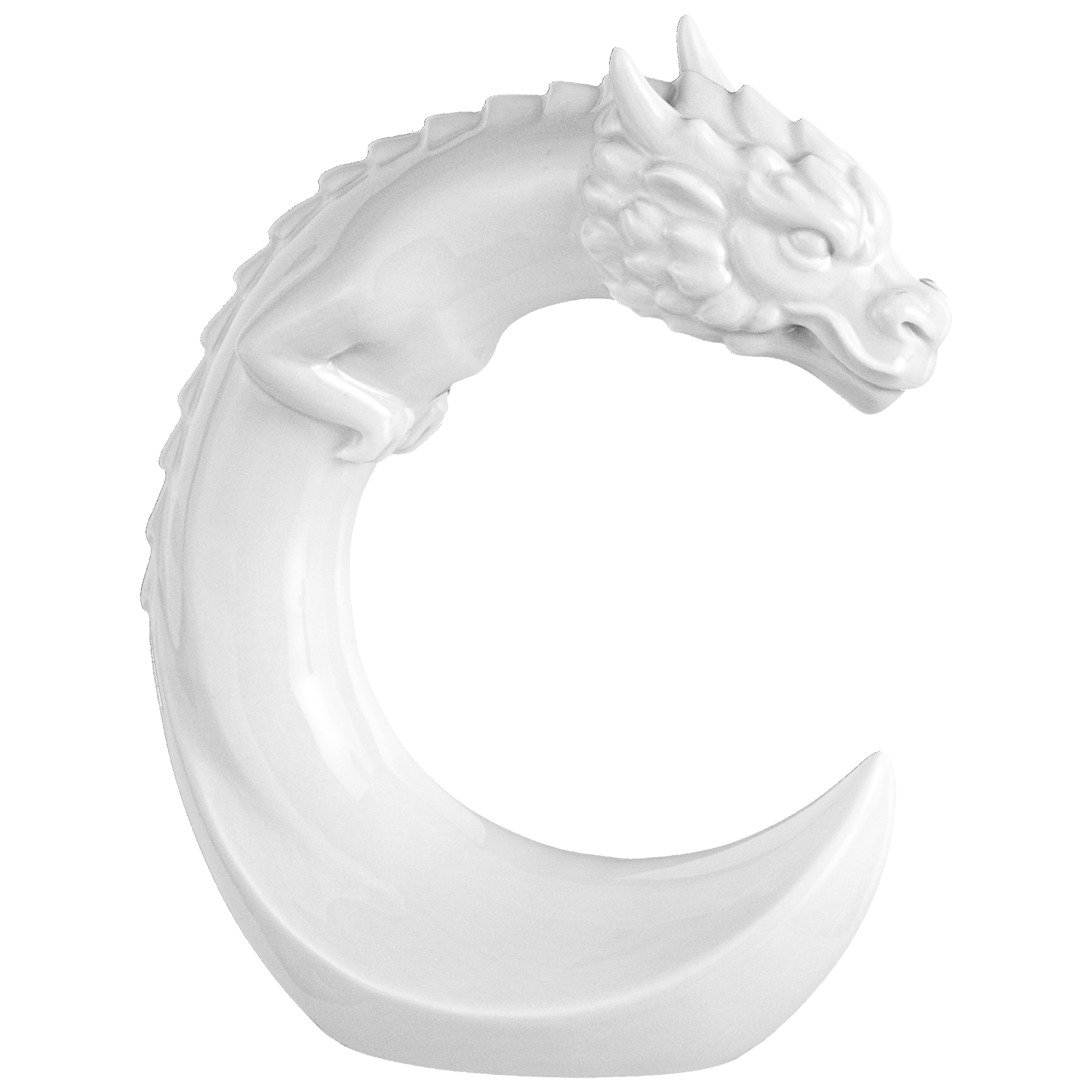 Drache, Weiß, H 12,5 cm | Meissen Figuren Chinesisches Jahrestier 000001 - 83654 - Meissen Weimar
