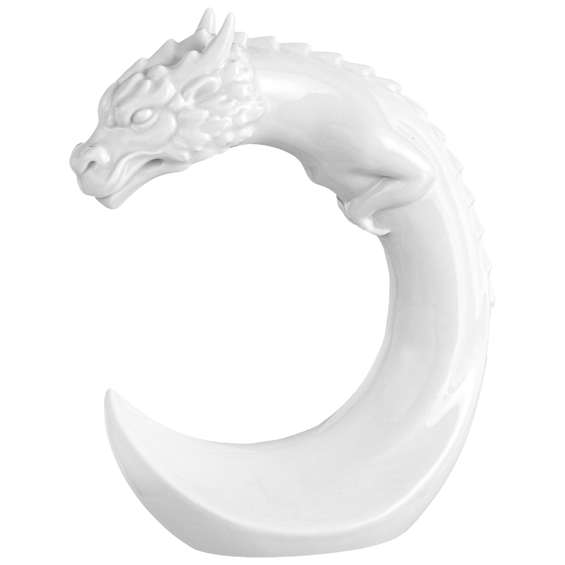 Drache, Weiß, H 12,5 cm | Meissen Figuren Chinesisches Jahrestier 000001 - 83654 - Meissen Weimar