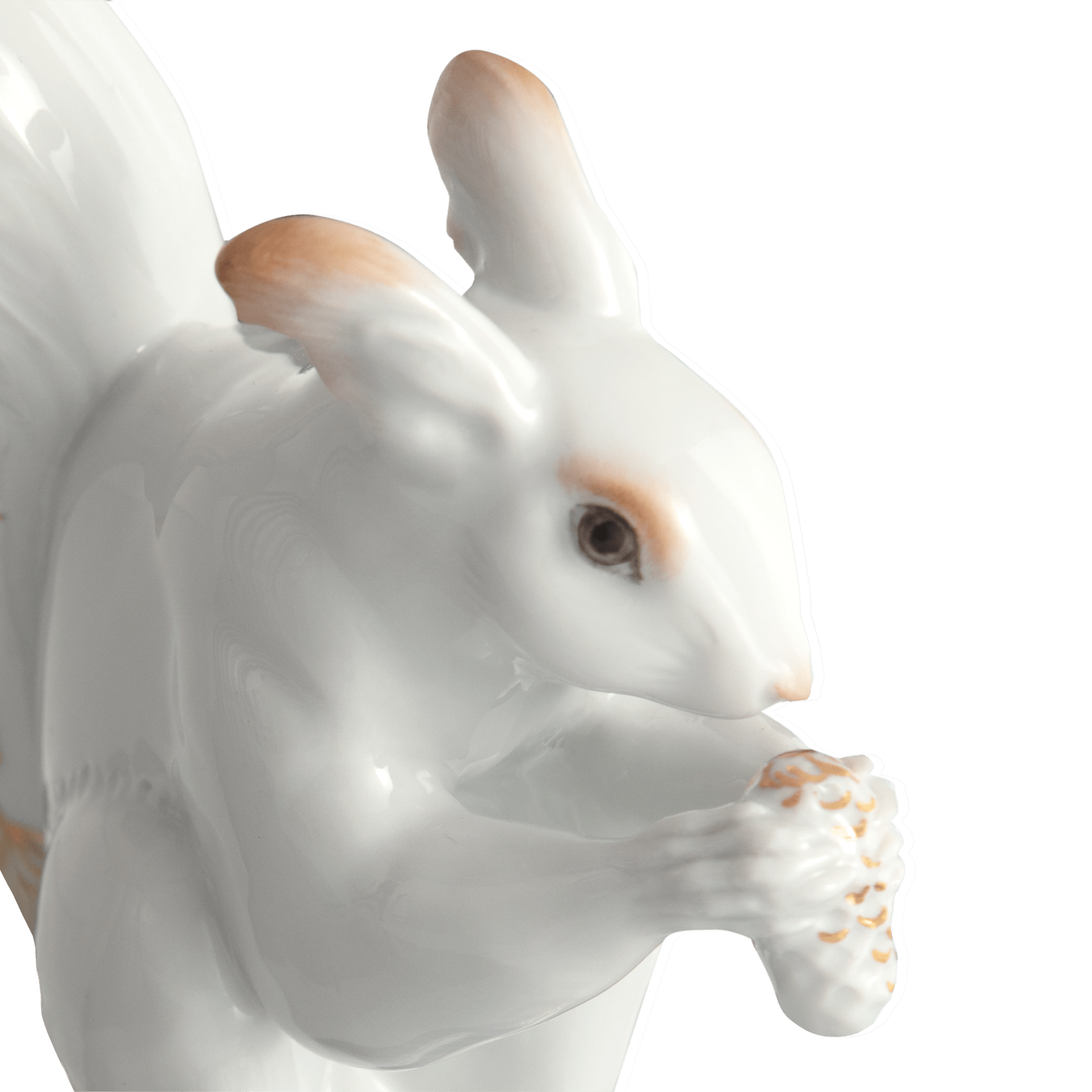 Eichhörnchen, Goldener Arkanthus, H 10,5 cm | Meissen Einzelplastik 90A481 - 78785 - Meissen Weimar