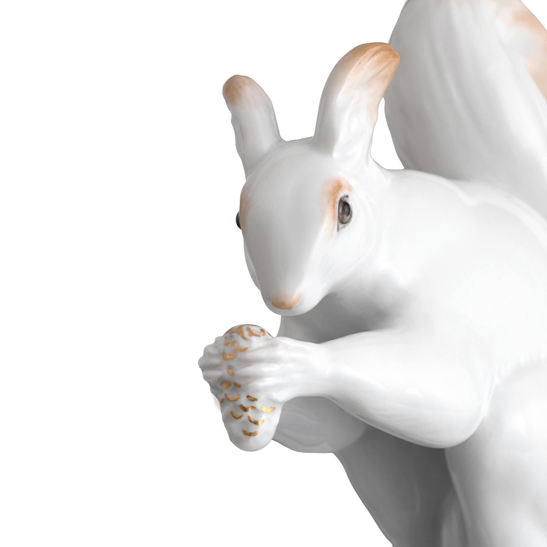 Eichhörnchen, Goldener Arkanthus, H 10,5 cm | Meissen Einzelplastik 90A481 - 78785 - Meissen Weimar