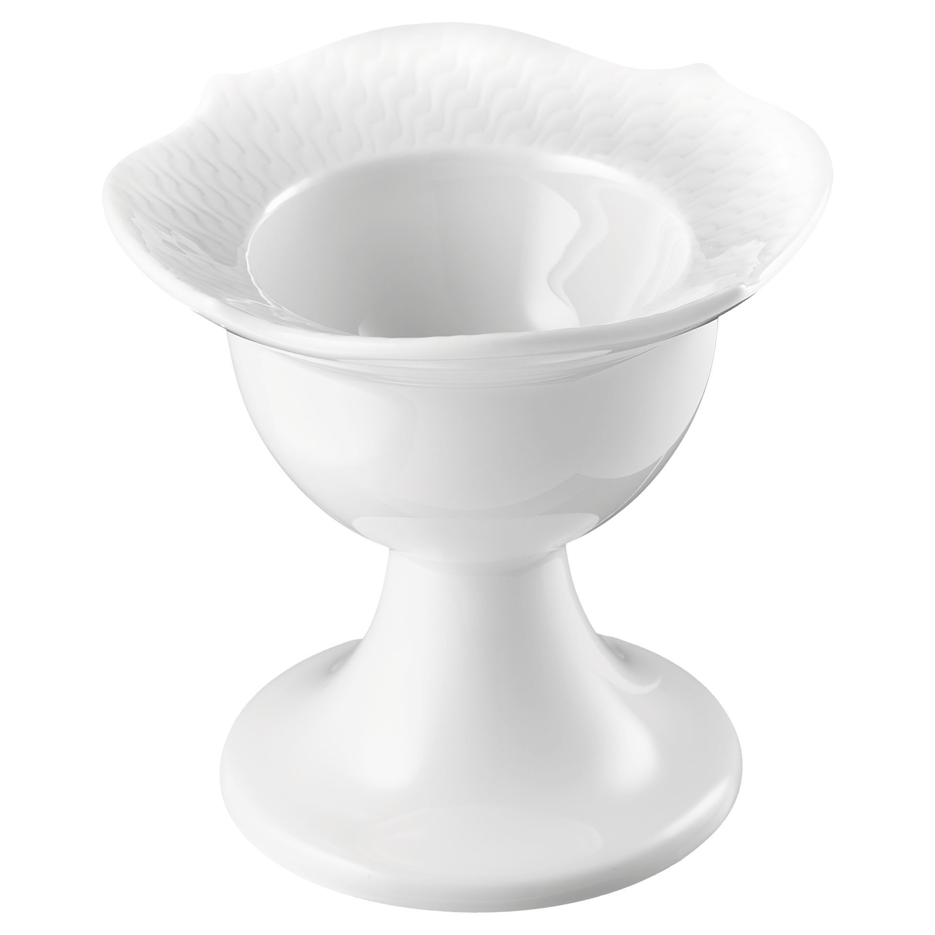 Eierbecher, H 7 cm, weiß | Meissen Wellenspiel Relief 000001 - 29179 - Meissen Weimar