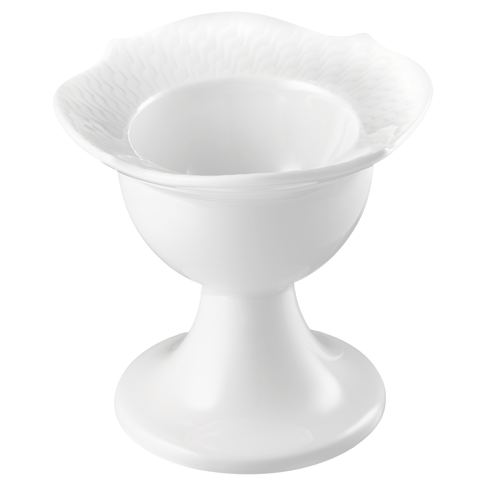 Eierbecher, H 7 cm, weiß | Meissen Wellenspiel Relief 000001 - 29179 - Meissen Weimar
