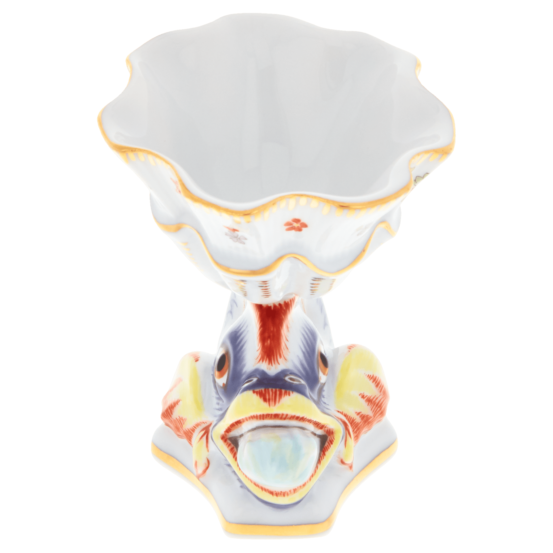 Eierbecher, Indische Blumenzweige, gestreute Blümchen, Goldkante, Goldrand, H 7 cm | Meissen Schwanendessin 397152 - 05179 - Meissen Weimar
