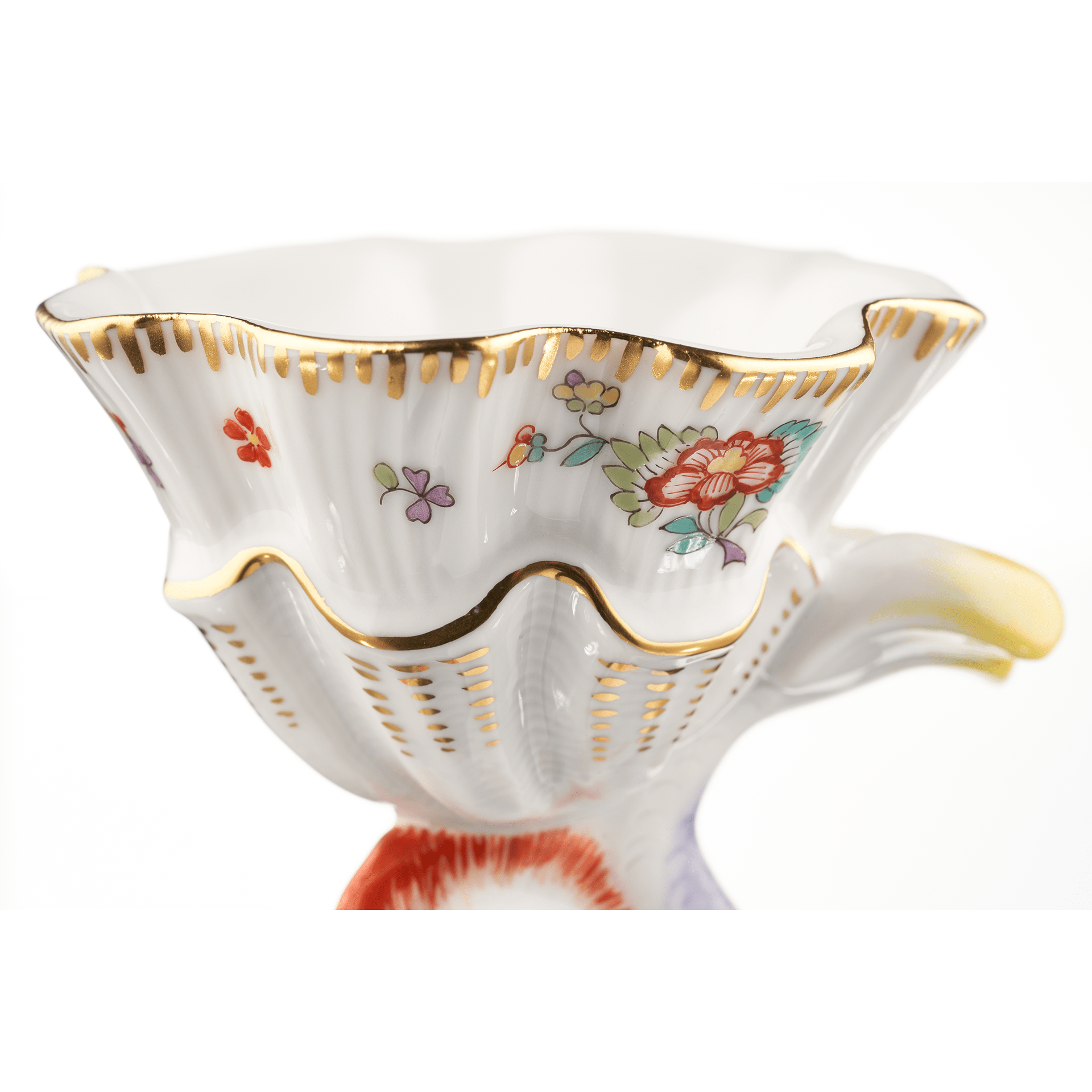 Eierbecher, Indische Blumenzweige, gestreute Blümchen, Goldkante, Goldrand, H 7 cm | Meissen Schwanendessin 397152 - 05179 - Meissen Weimar