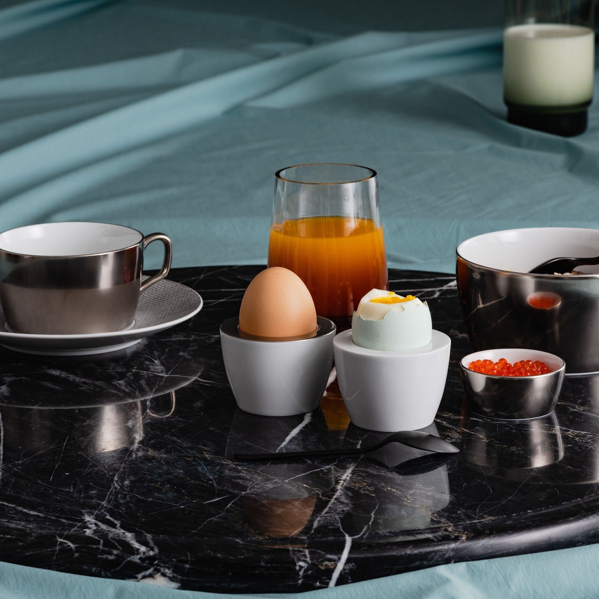 Eierbecher, Weiß, H 4,7 cm | Meissen Cosmopolitan 000001 - 37179 - Meissen Weimar